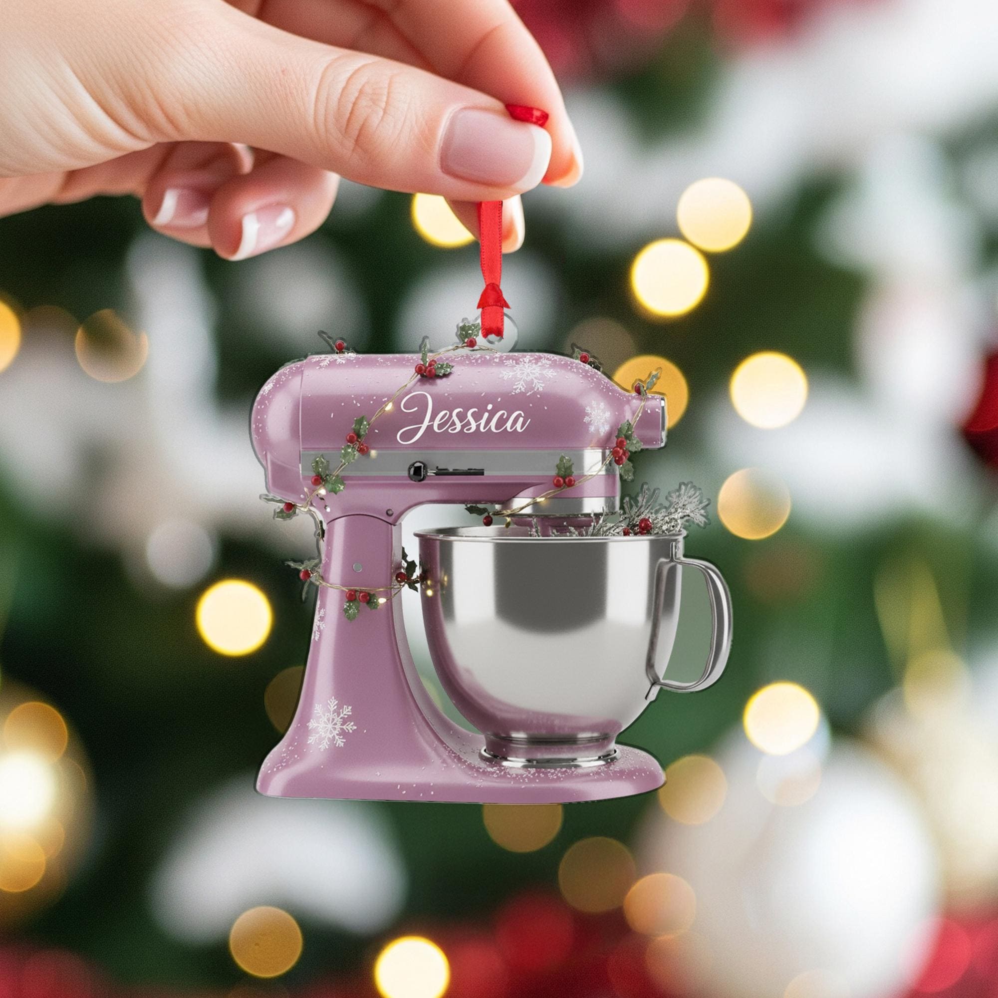 Personalized Mixer Ornament – Kitchen Baking Appliance Christmas Decoration