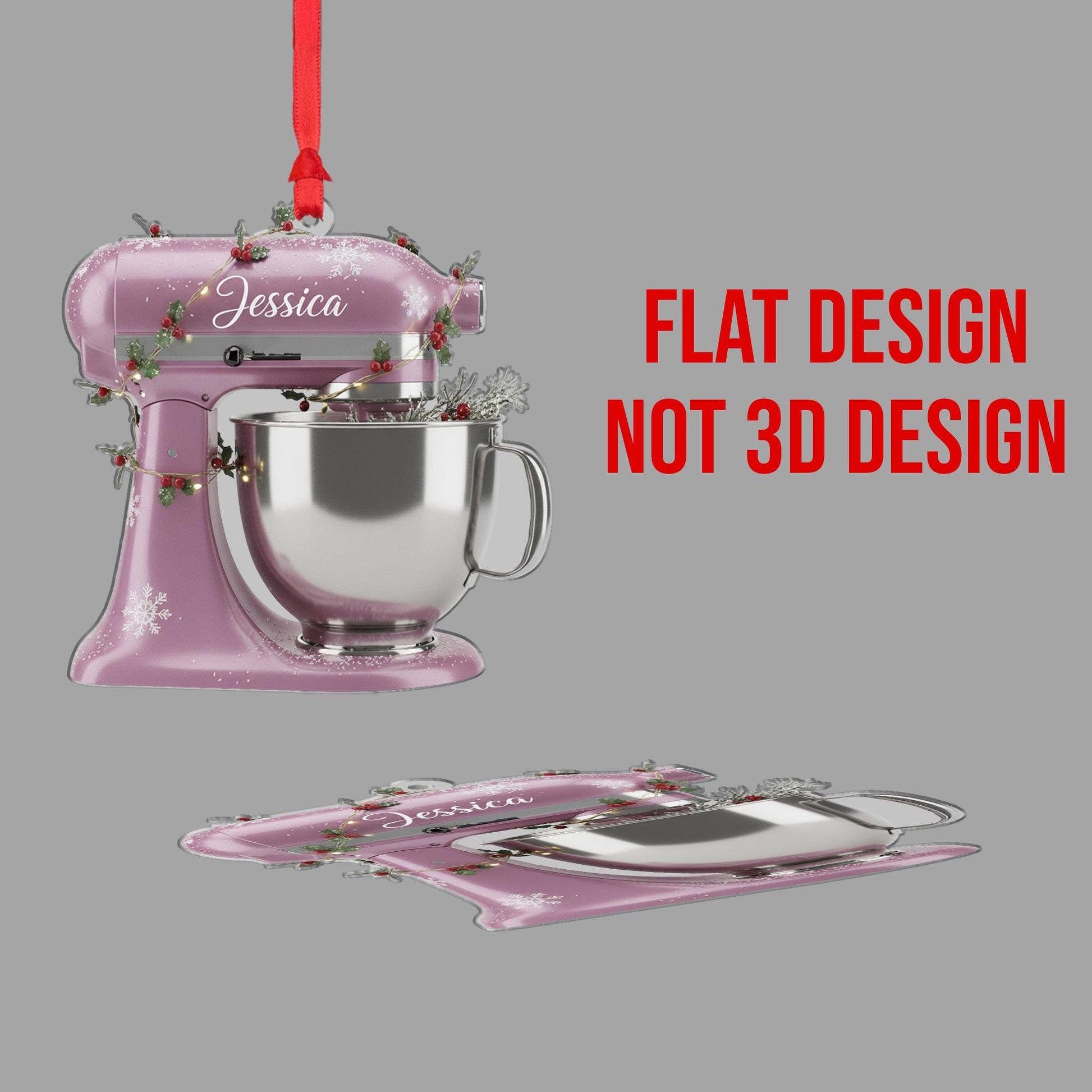 Personalized Mixer Ornament – Kitchen Baking Appliance Christmas Decoration
