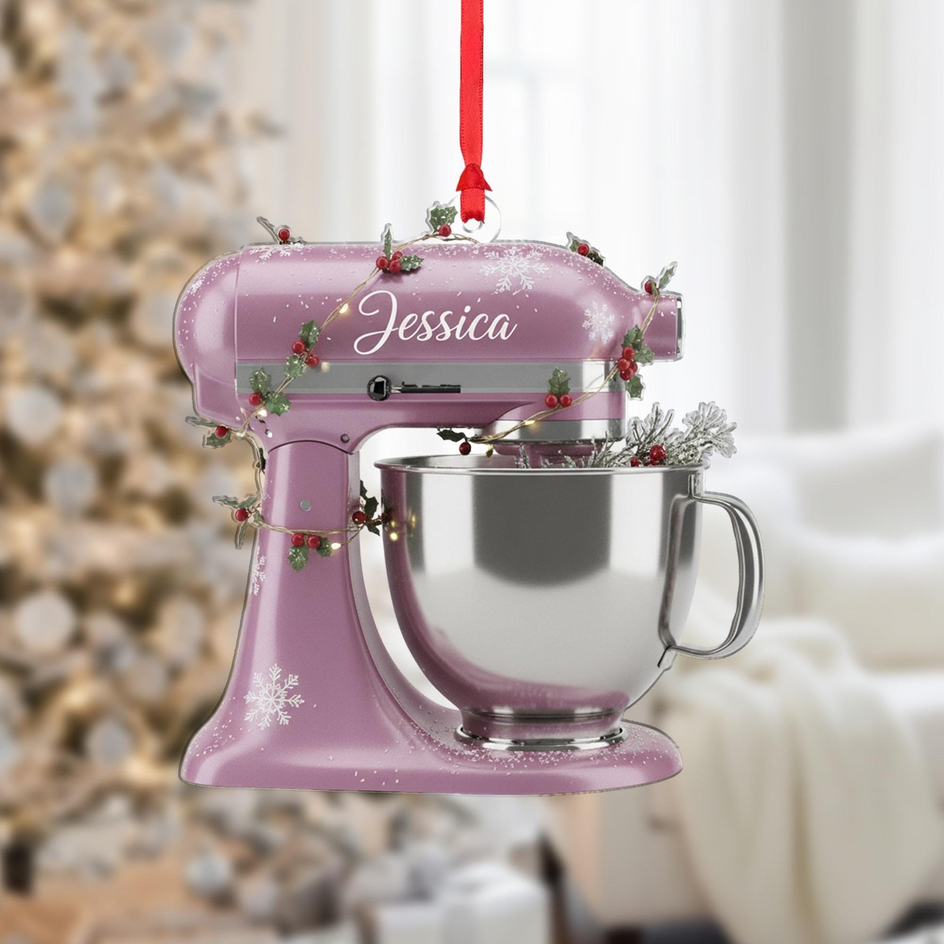 Personalized Mixer Ornament – Kitchen Baking Appliance Christmas Decoration