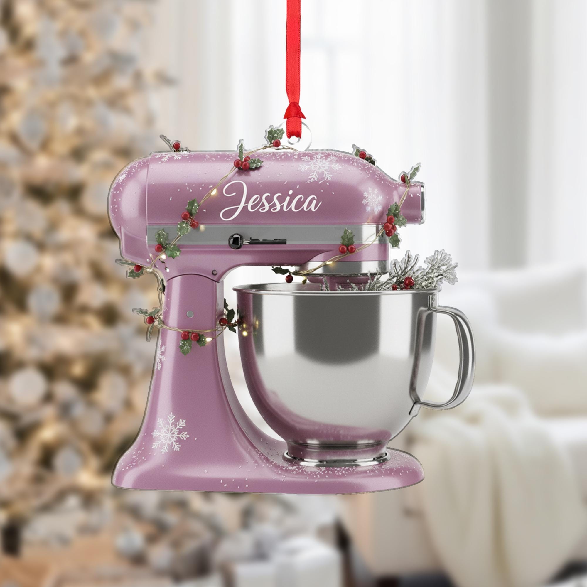 Personalized Mixer Ornament – Kitchen Baking Appliance Christmas Decoration