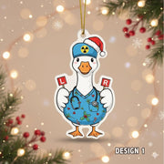 Radiology Christmas Ornament – Goose with X-Ray MRI CT Scan Holiday Tree Decor