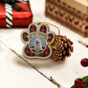 Personalized Paw Print Ornament – Pet Photo Christmas Decoration, Custom Dog or Cat Keepsake