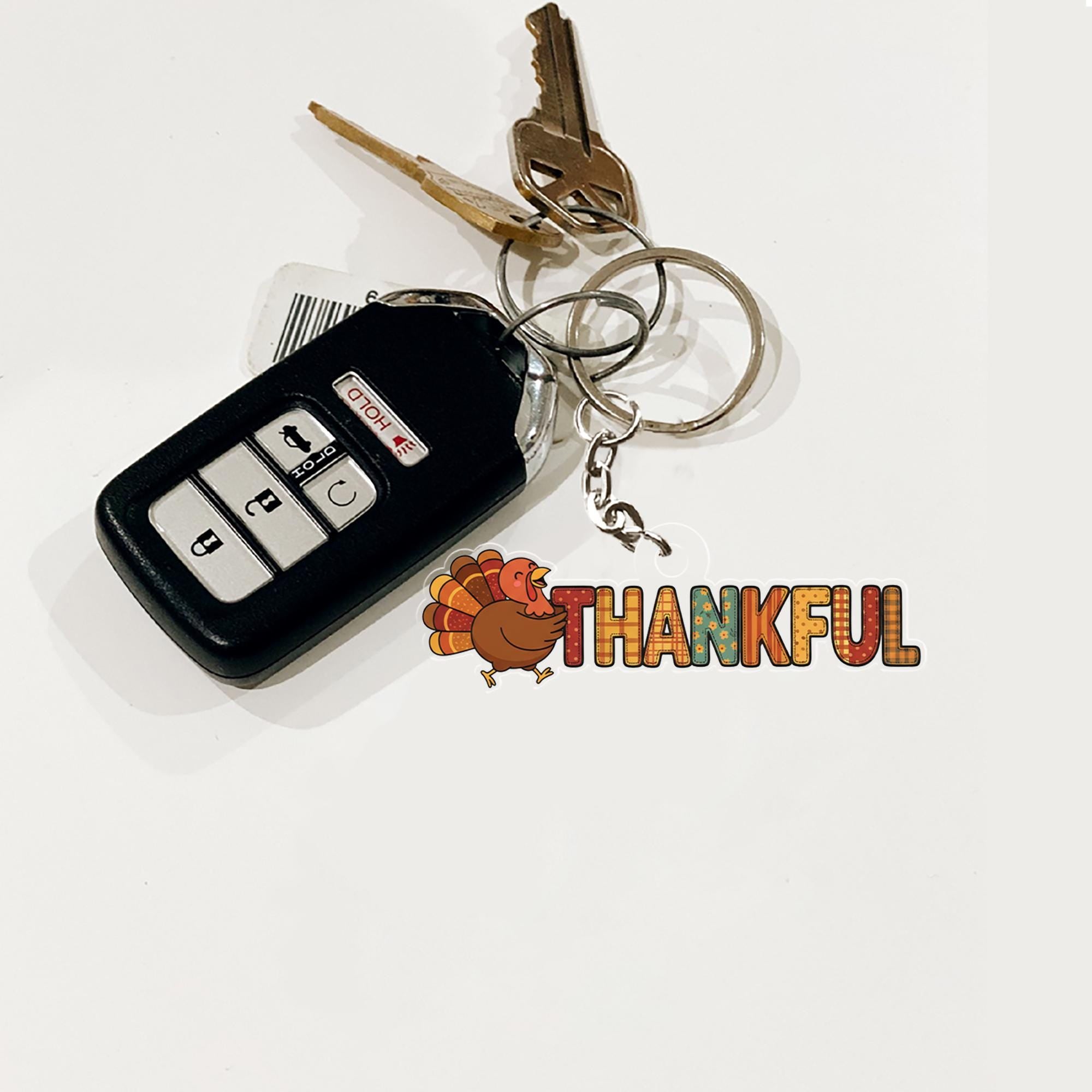 Acrylic Turkey Keychain – Thankful Fall Decoration Autumn Accessory