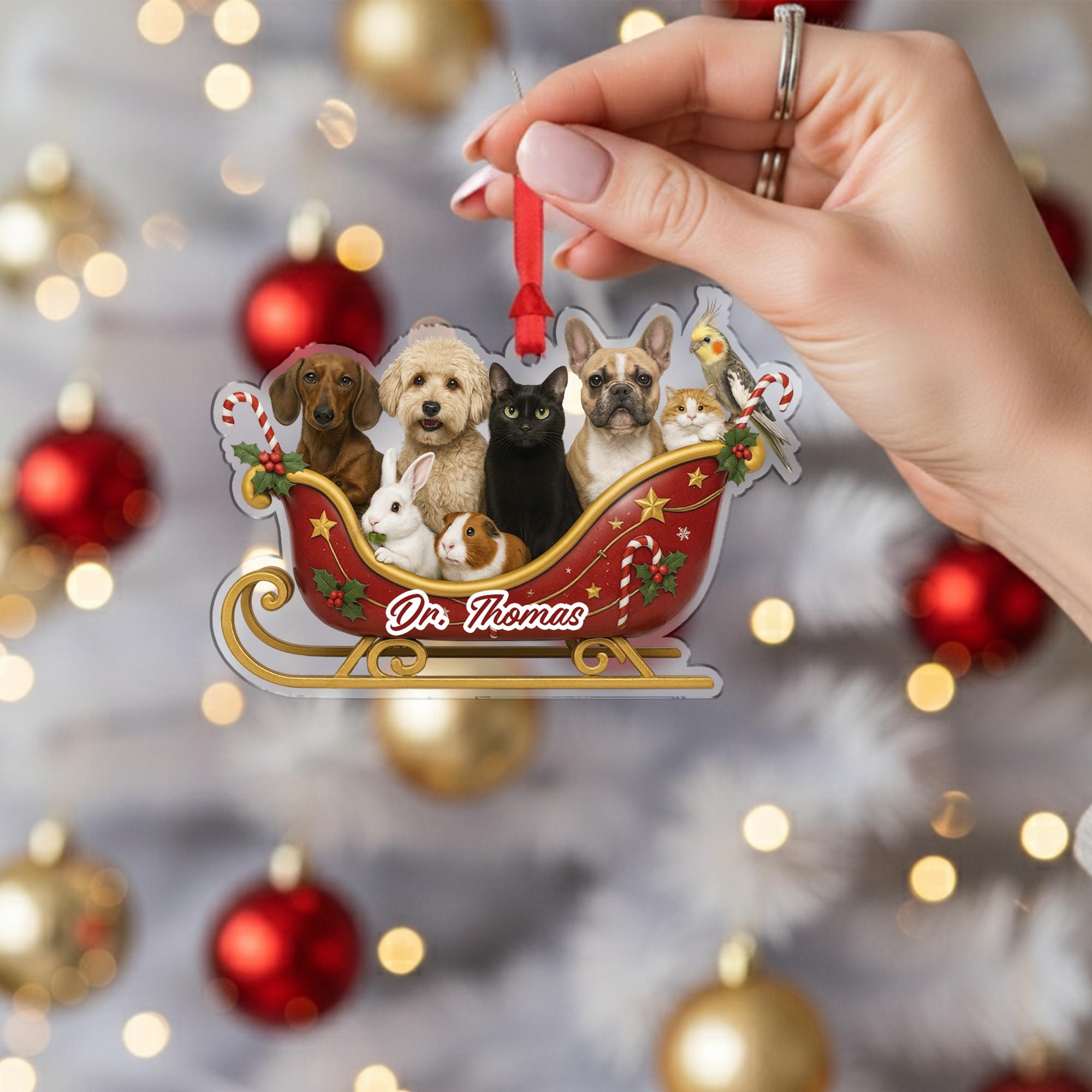 Custom Vet Tech Animal Ornament Rescue Pets Christmas Decor