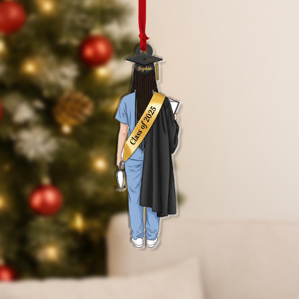 Nurse Graduation Ornament – Class of 2025 Personalized Medical Gift