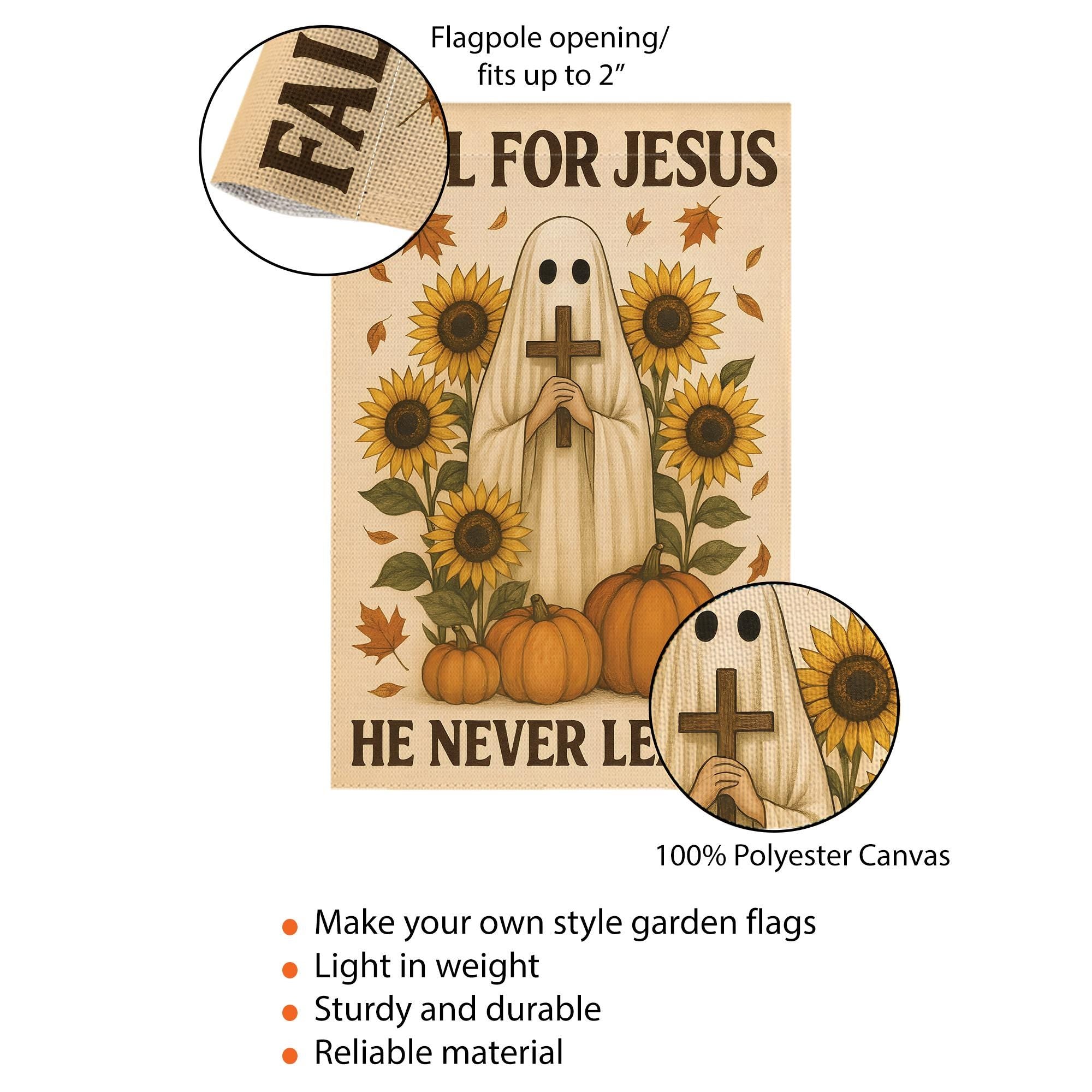 Fall For Jesus Garden Flag: Christian Autumn Decor