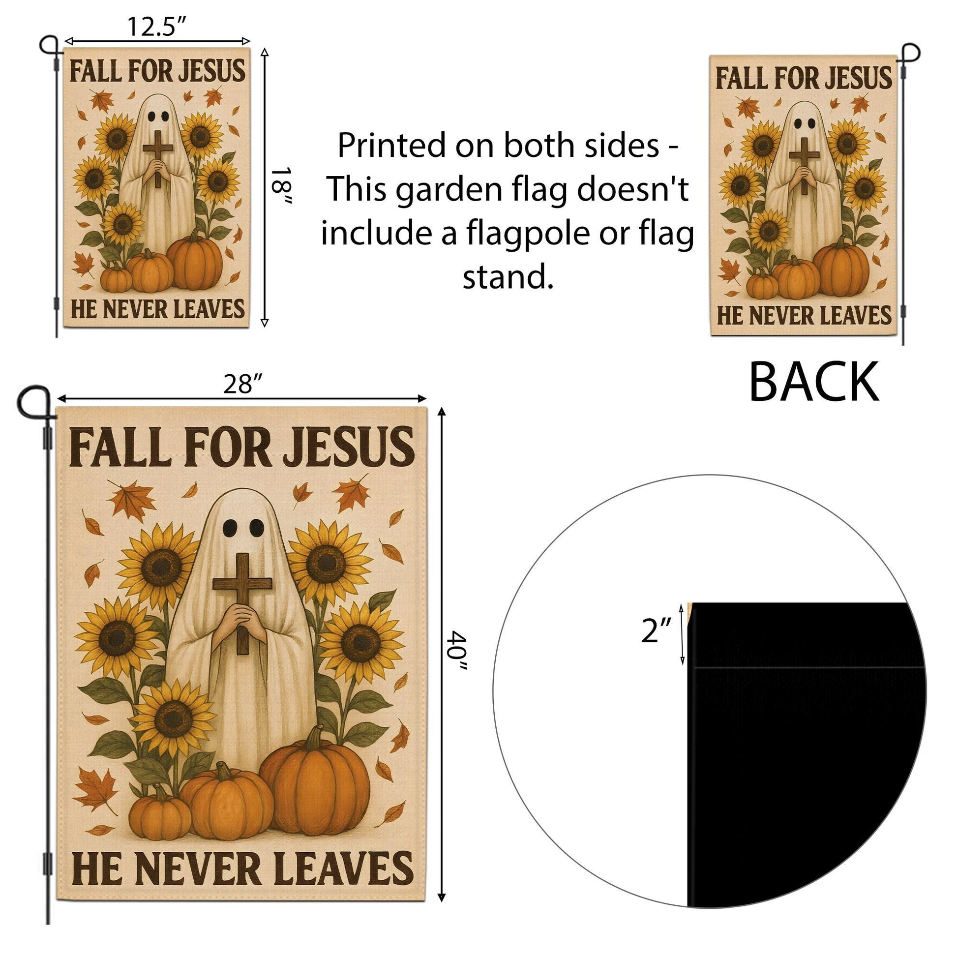 Fall For Jesus Garden Flag: Christian Autumn Decor