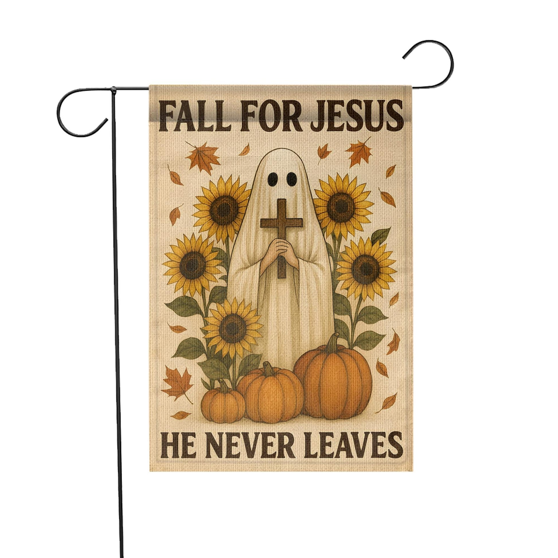 Fall For Jesus Garden Flag: Christian Autumn Decor