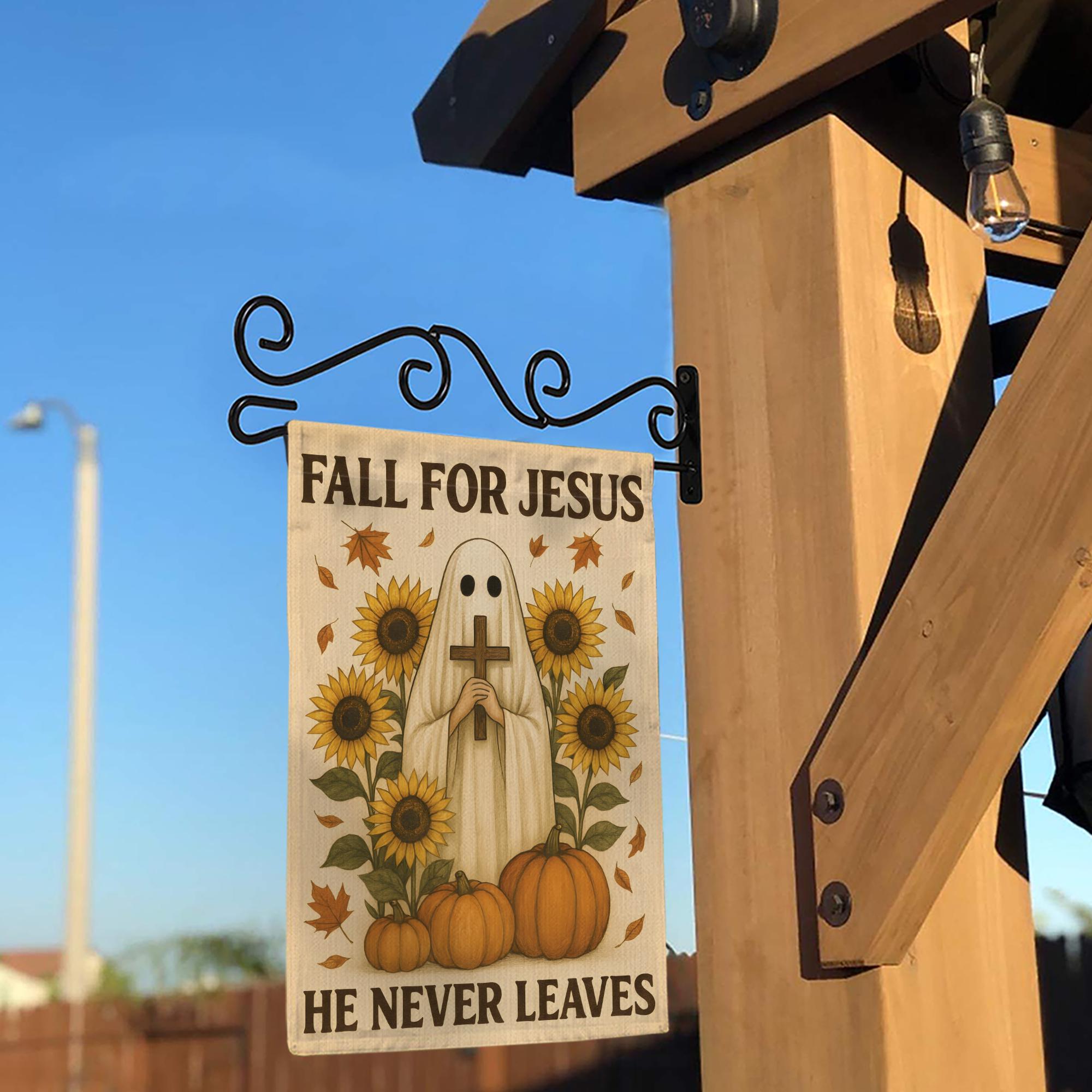 Fall For Jesus Garden Flag: Christian Autumn Decor