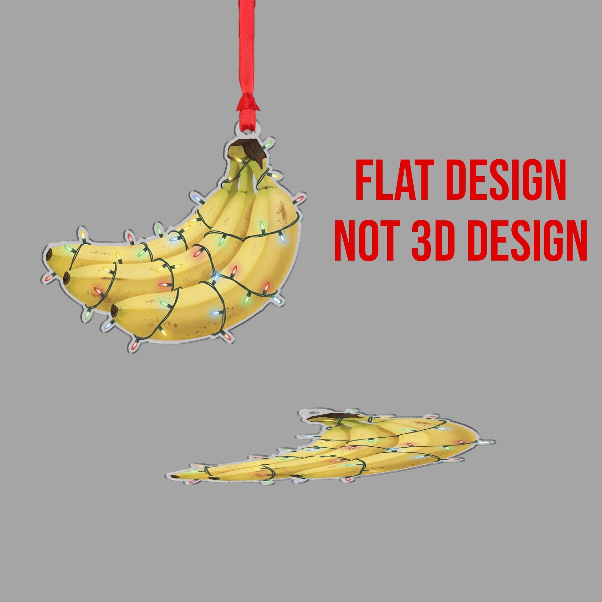 Banana Ornament – Fruit Design with Christmas Lights, Novelty Holiday Tree Decoration
