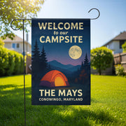 Personalized Camping Garden Flag: Custom Campsite Outdoor Yard Decoration