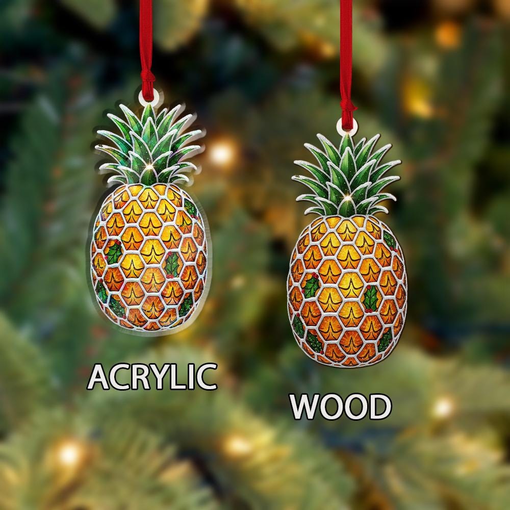 Pineapple Ornament – Holiday Tree Decoration with Tropical Fruit Design