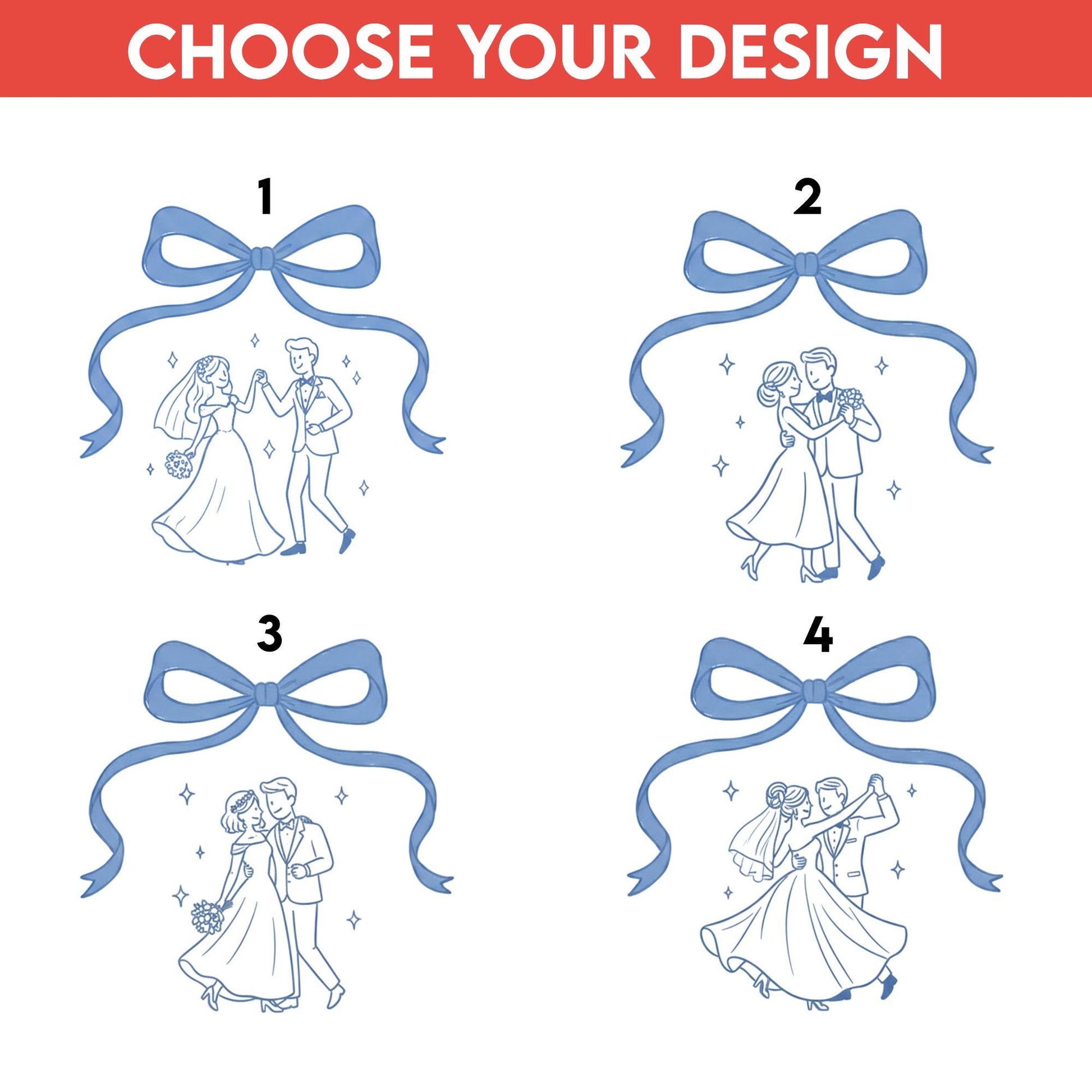 Personalized Wedding Ornament Ceramic – Bride and Groom Illustration, Keepsake 2025