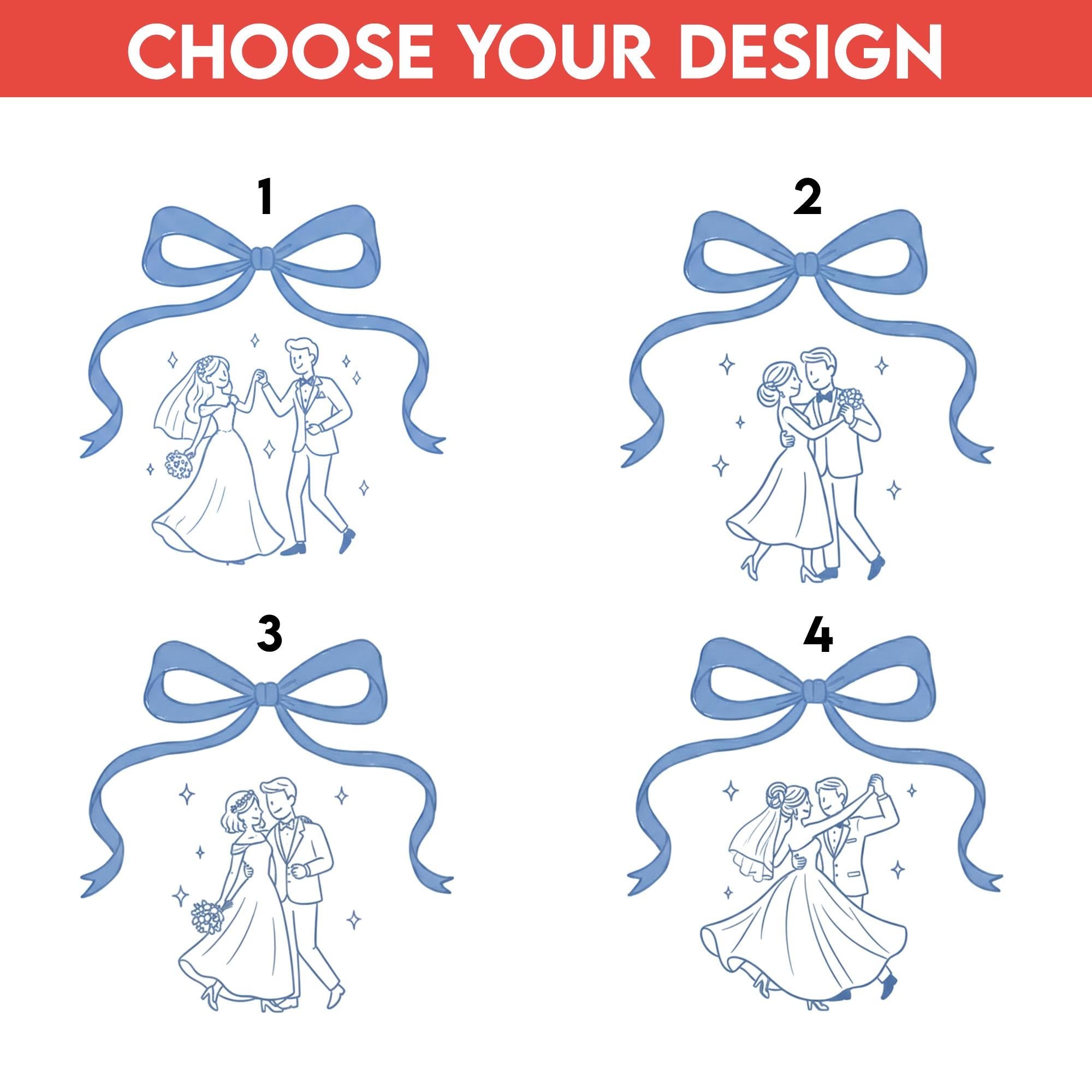 Personalized Wedding Ornament Ceramic – Bride and Groom Illustration, Keepsake 2025