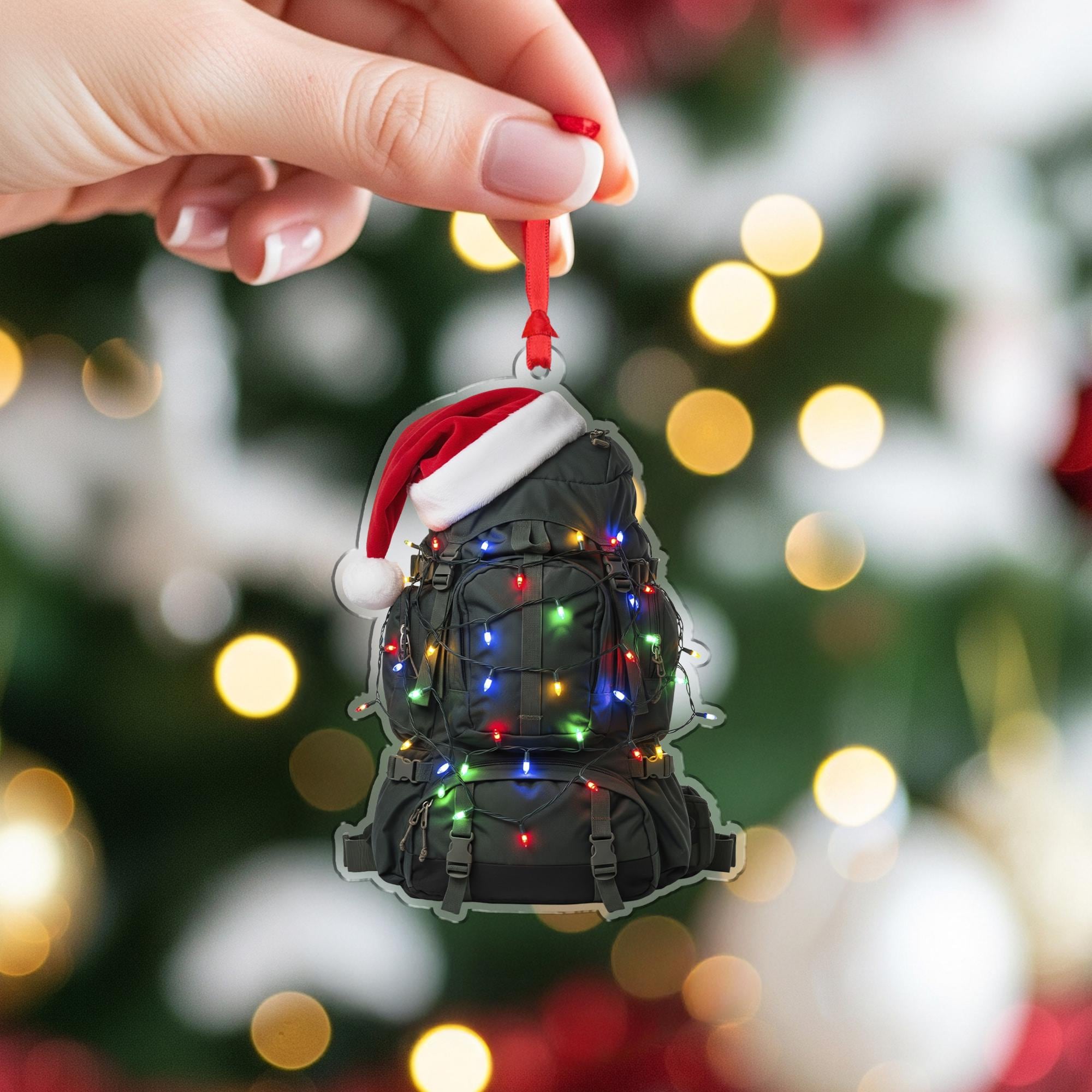 Backpacker Ornament: Hiking, Camping, Travel Keepsake