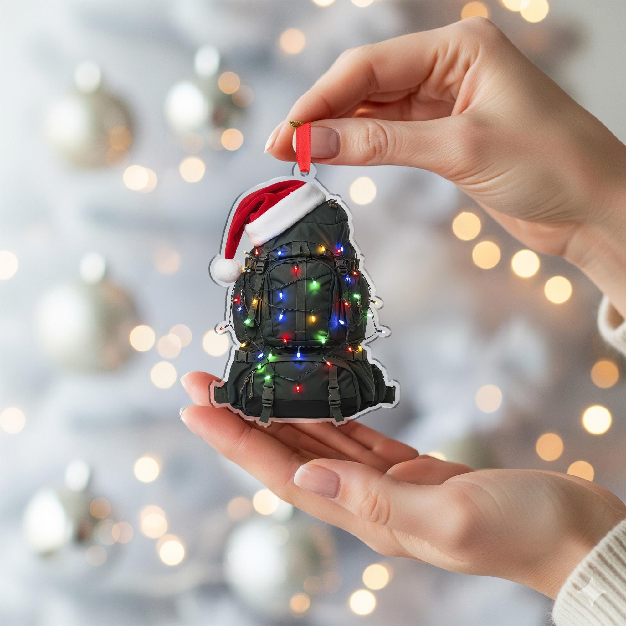 Backpacker Ornament: Hiking, Camping, Travel Keepsake