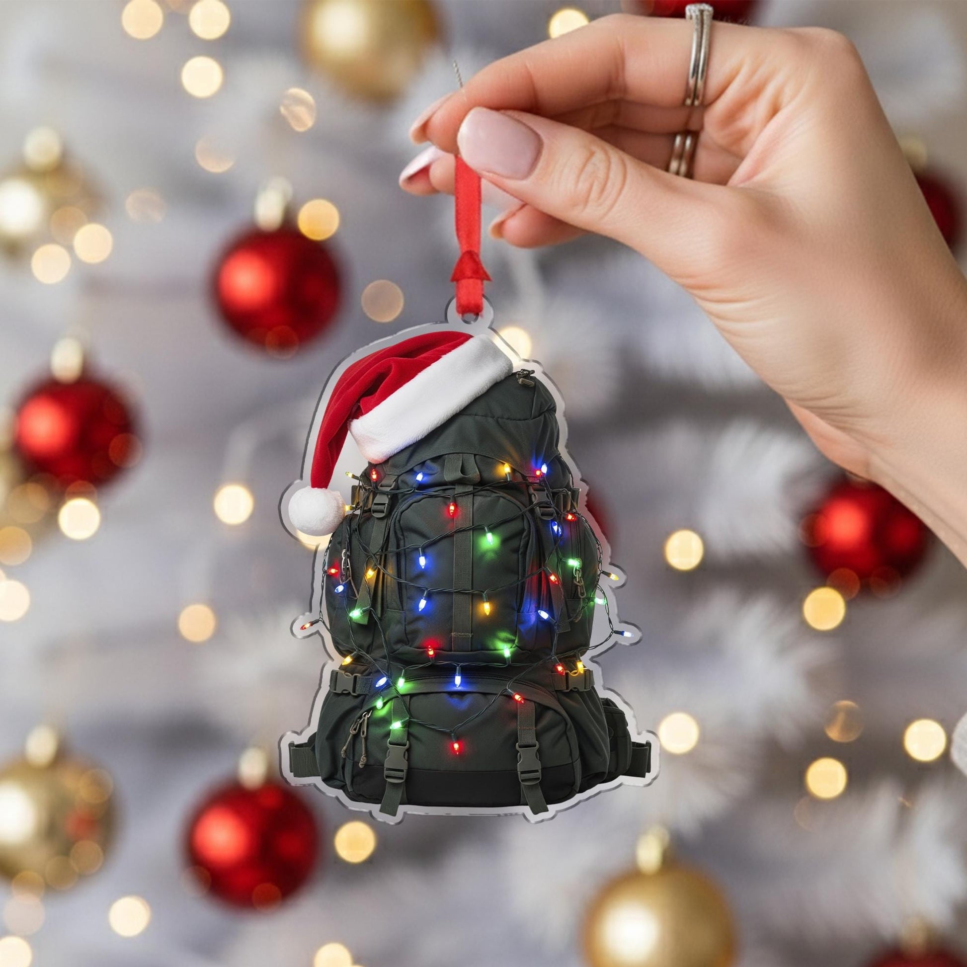 Backpacker Ornament: Hiking, Camping, Travel Keepsake