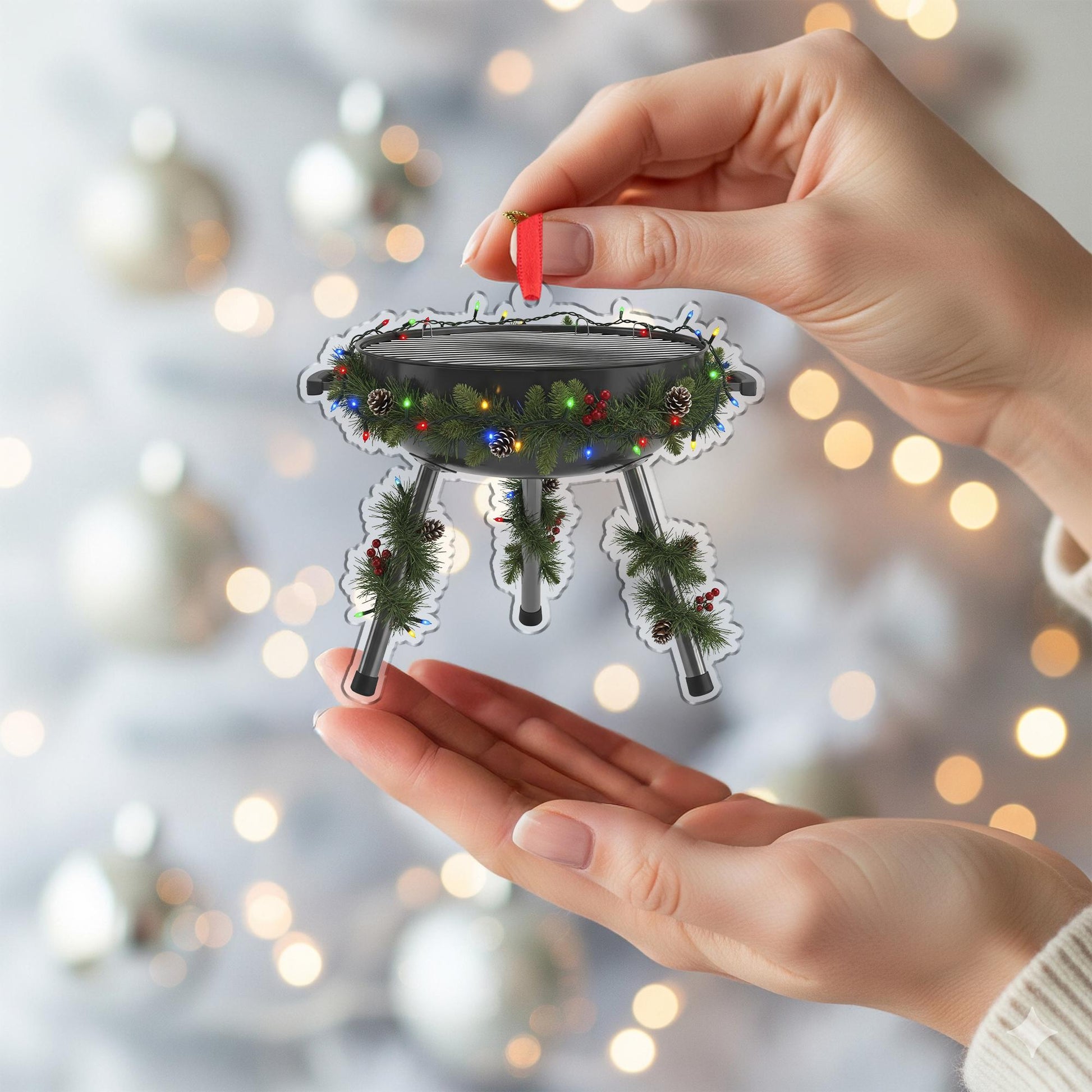 BBQ Grill Christmas Ornament: Backyard Chef Gift