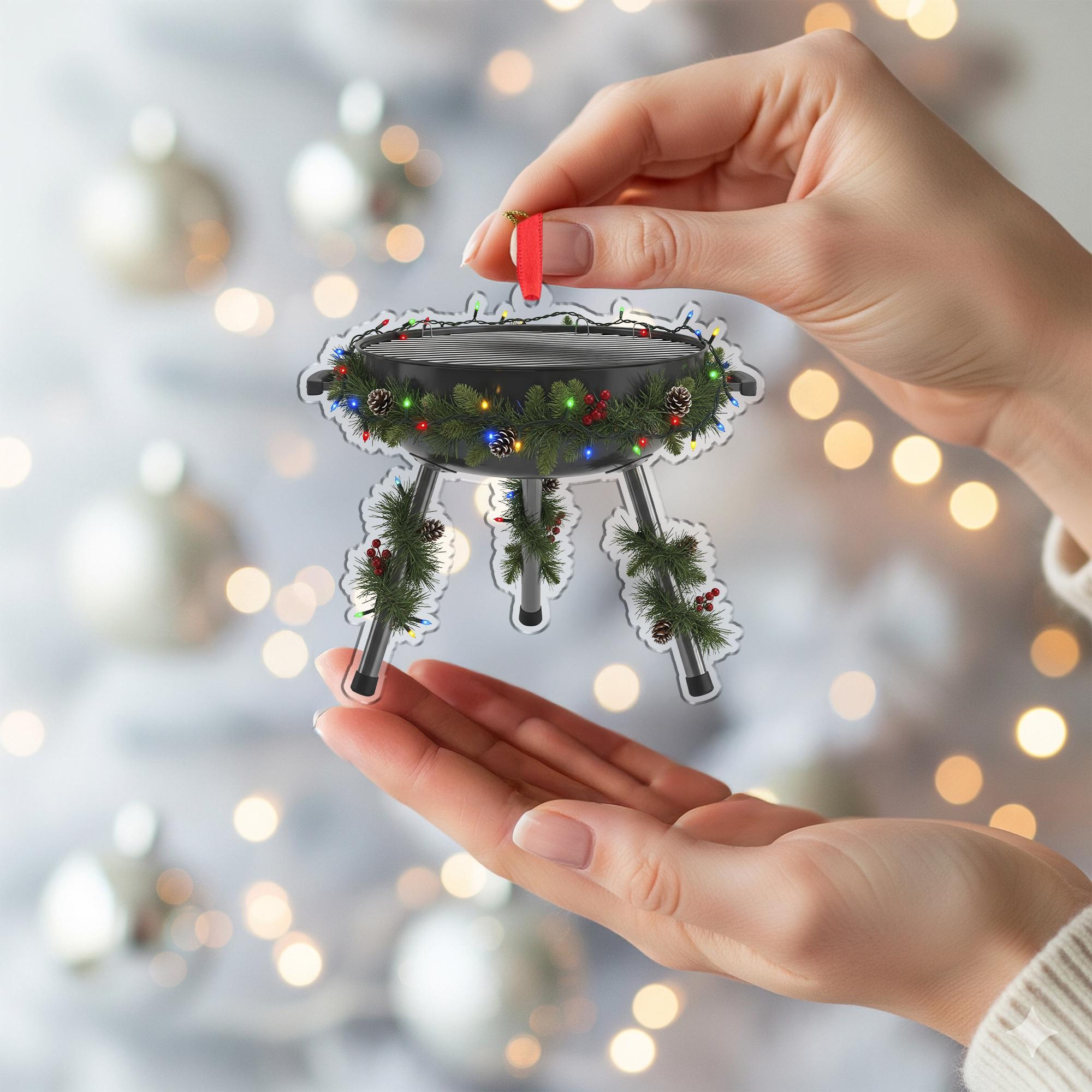 BBQ Grill Christmas Ornament: Backyard Chef Gift