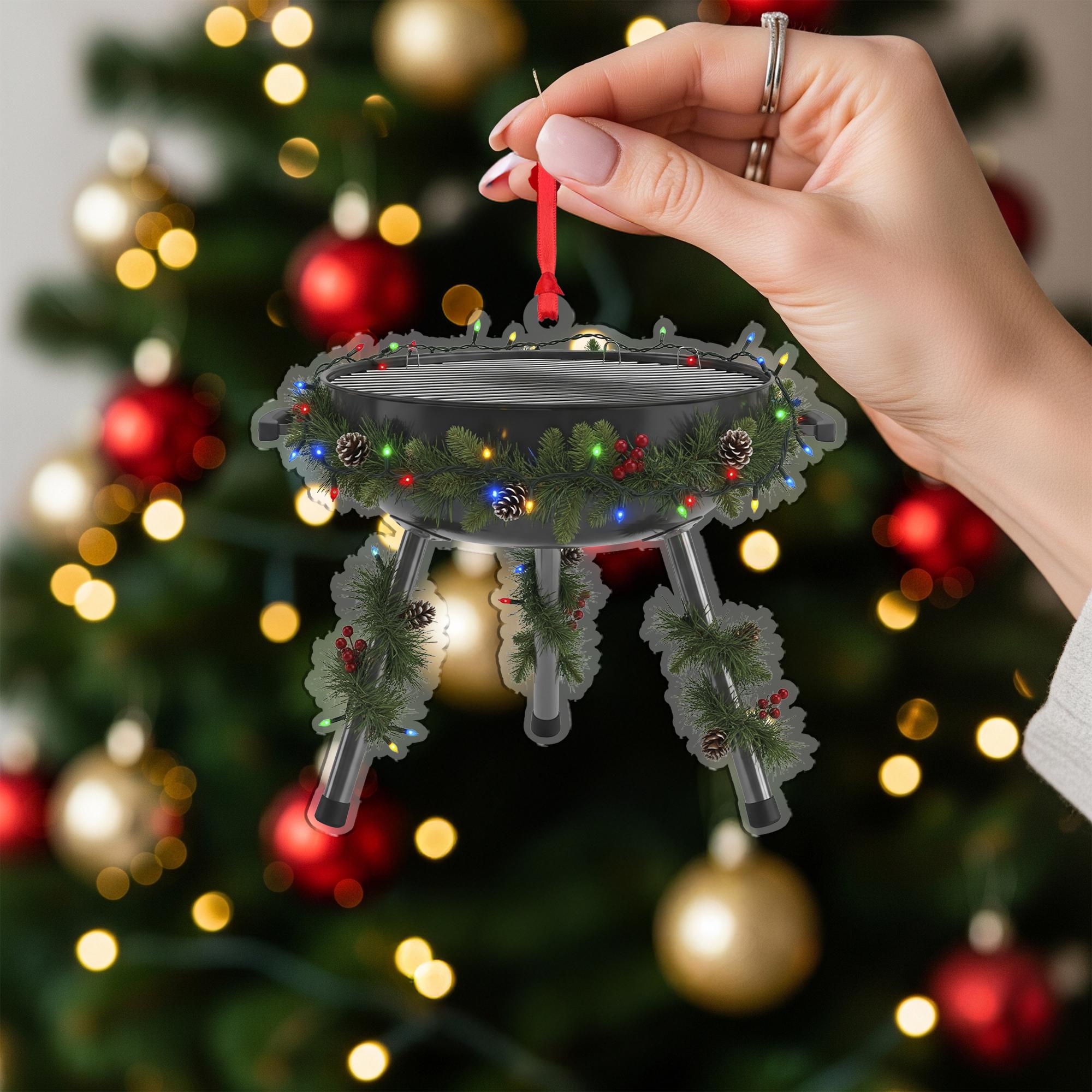 BBQ Grill Christmas Ornament: Backyard Chef Gift