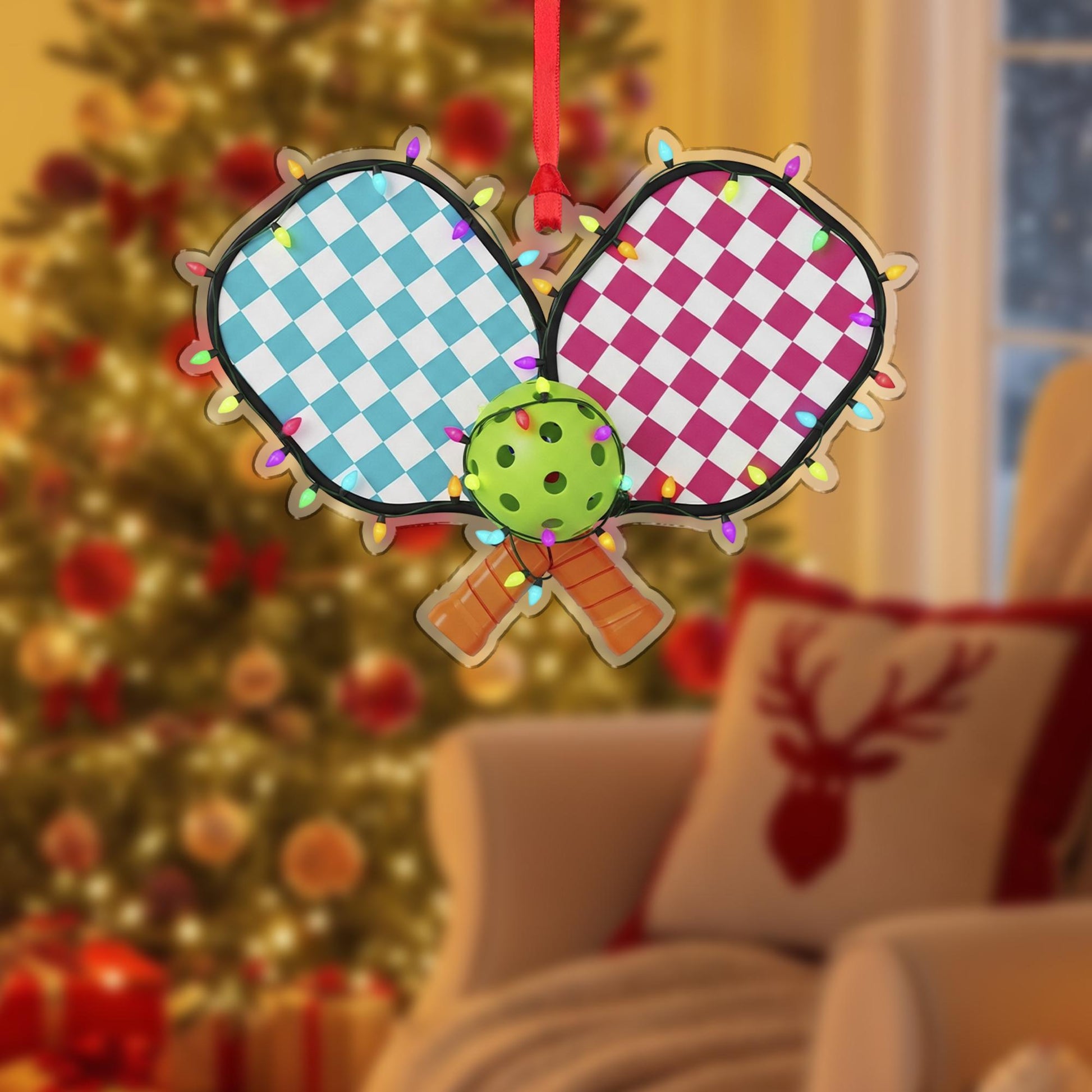 Personalized Pickleball Paddle Ornament: Custom Player Gift