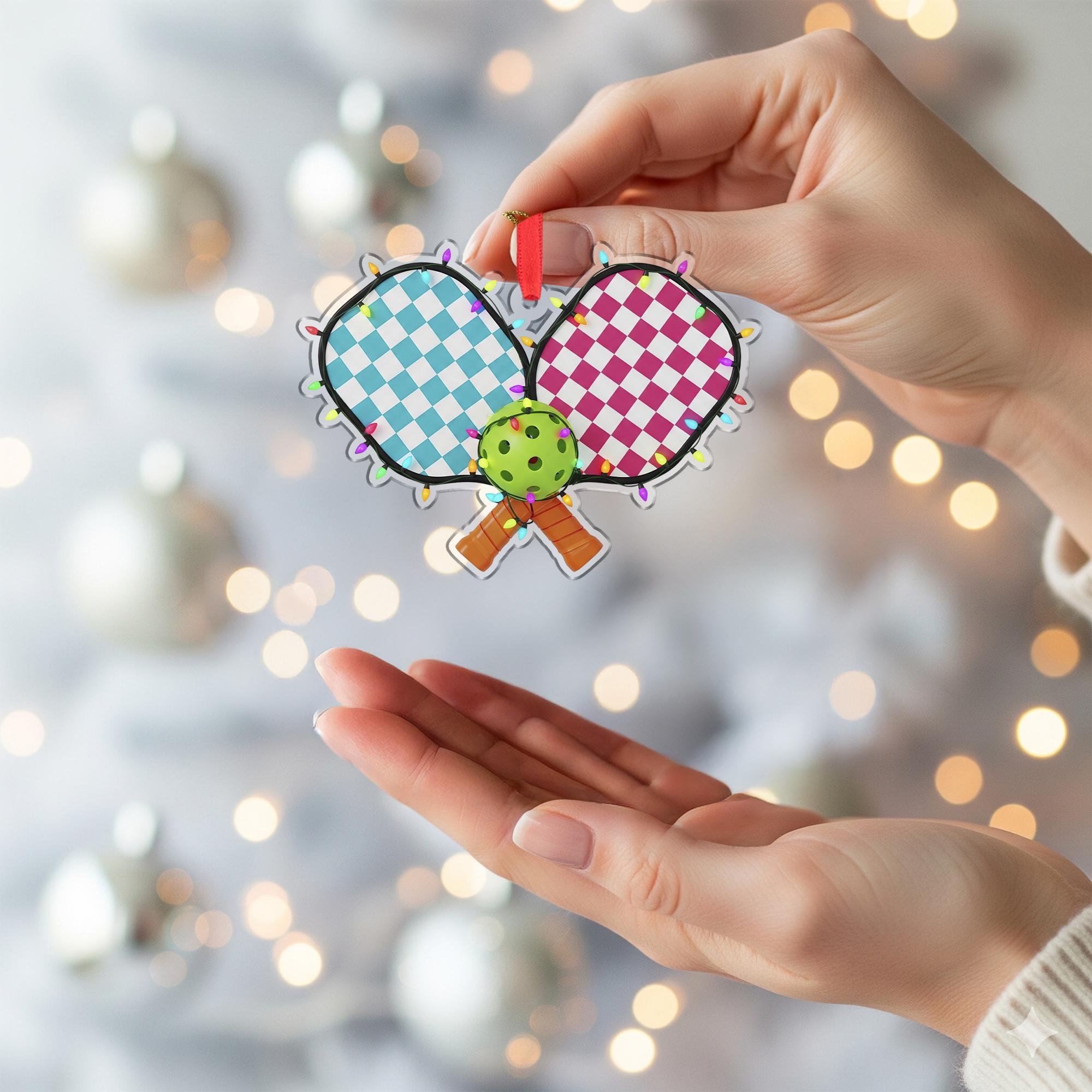 Personalized Pickleball Paddle Ornament: Custom Player Gift