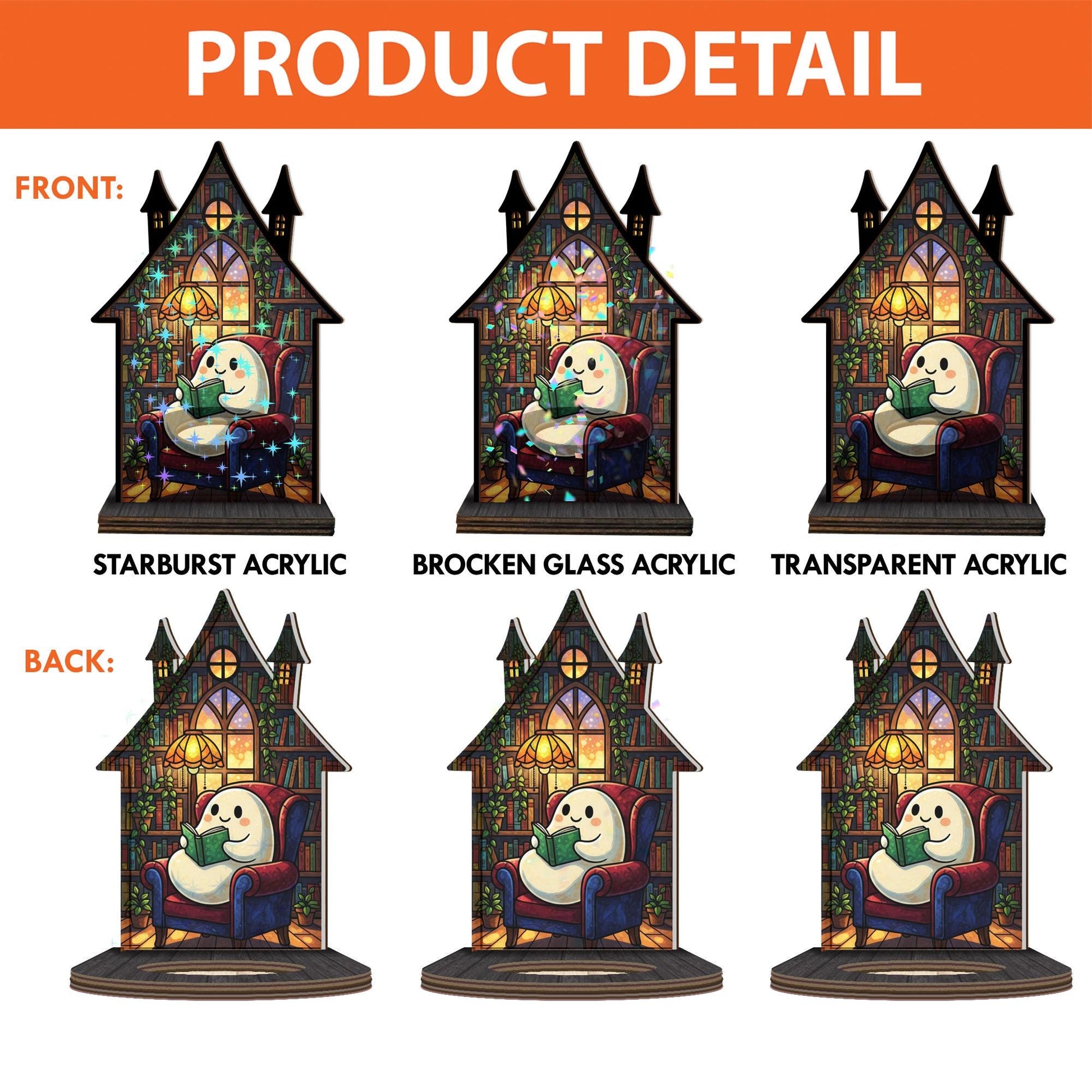 Halloween Ghost Suncatcher Candle Holder: Spooky Tea Light Decor