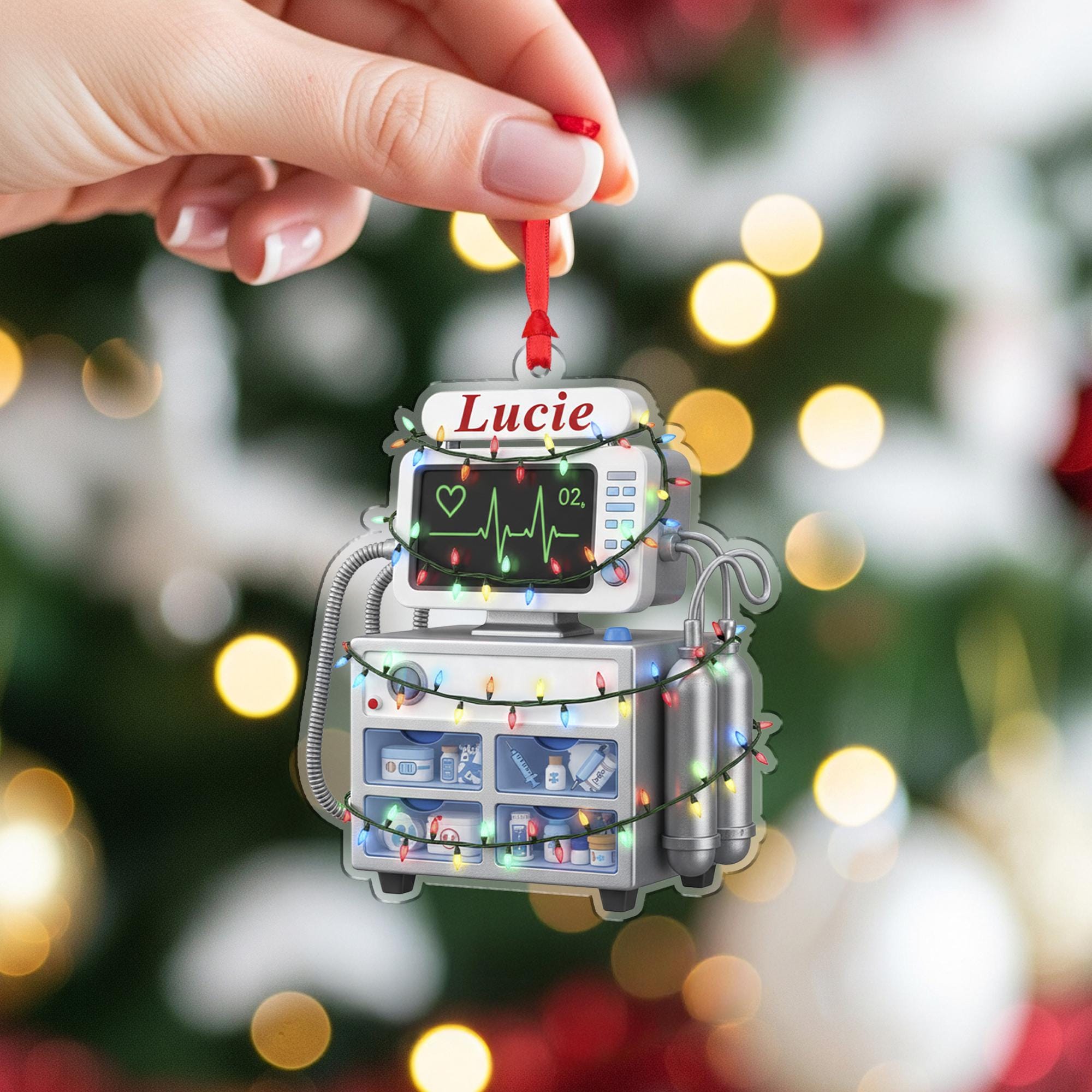 Personalized Medical Ornament • Custom Healthcare Worker Gift • Nurse Doctor Christmas Decor