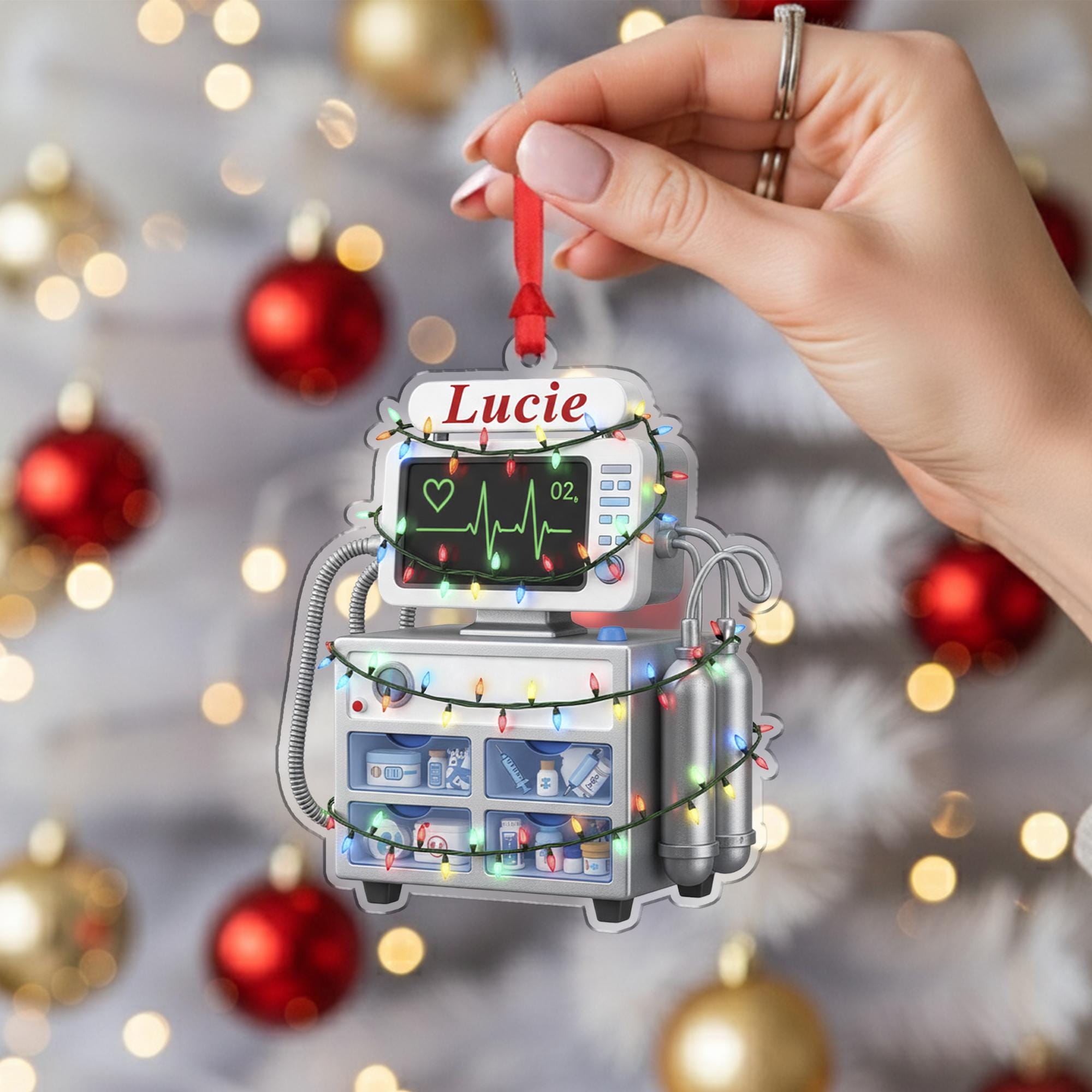 Personalized Medical Ornament • Custom Healthcare Worker Gift • Nurse Doctor Christmas Decor