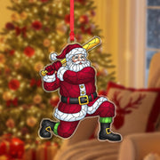 Santa Baseball Ornament: Christmas Sports Decoration
