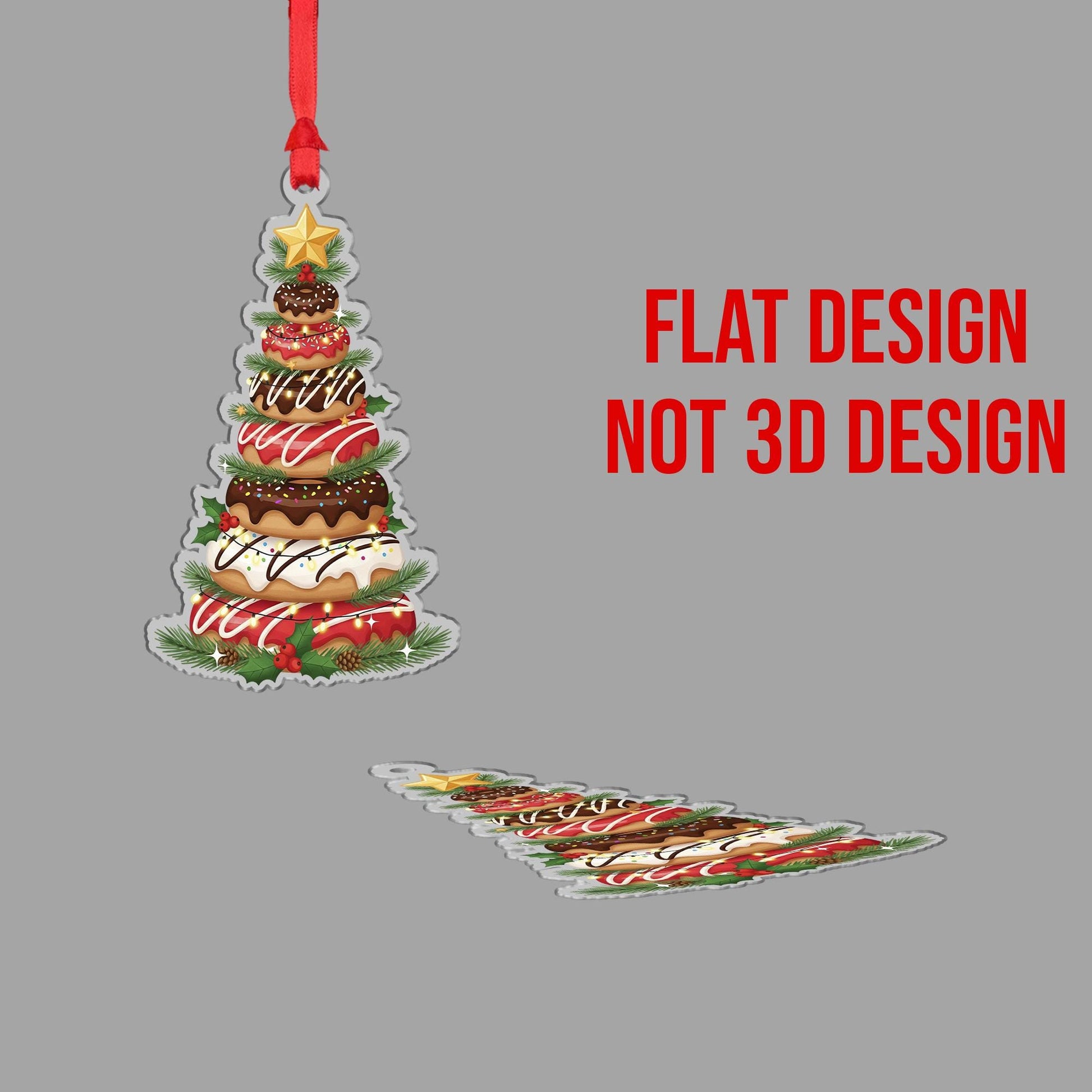Donut Christmas Tree Ornament: Sweet Holiday Decoration