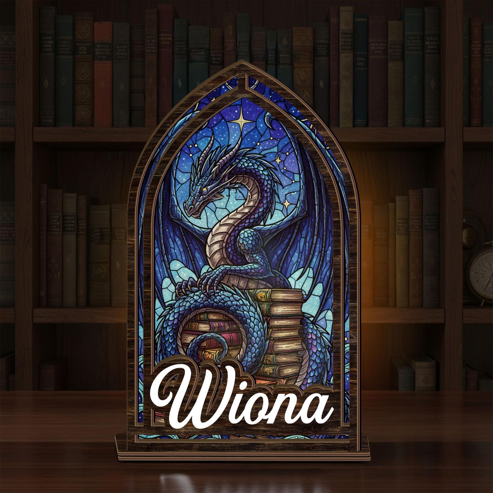 Bookish Dragon Candle Holder • Fantasy Fantasy Gothic Decor • Personalized Reading Nook Gift