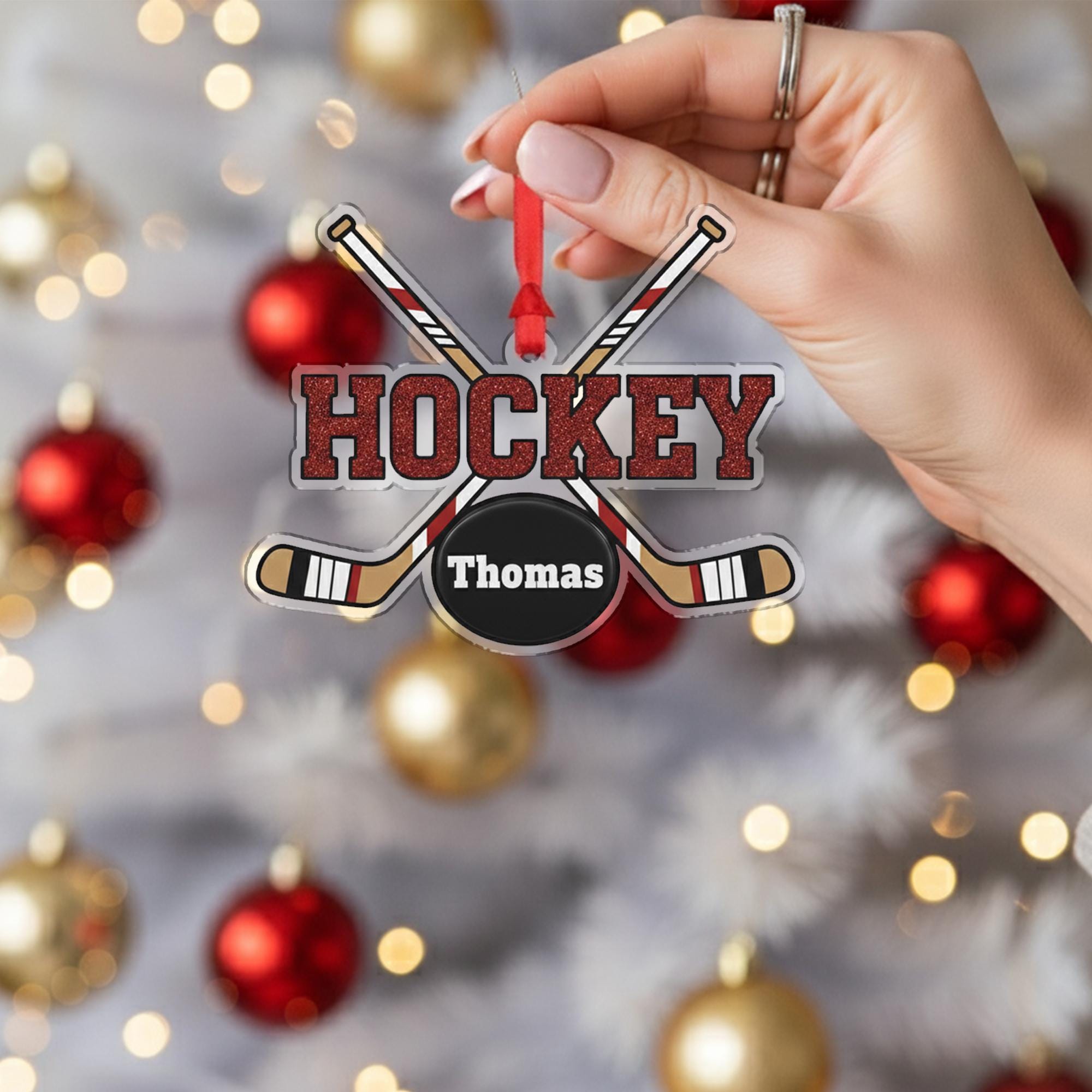 Custom Hockey Puck Ornament – Personalized Christmas Gift for Sports Fans