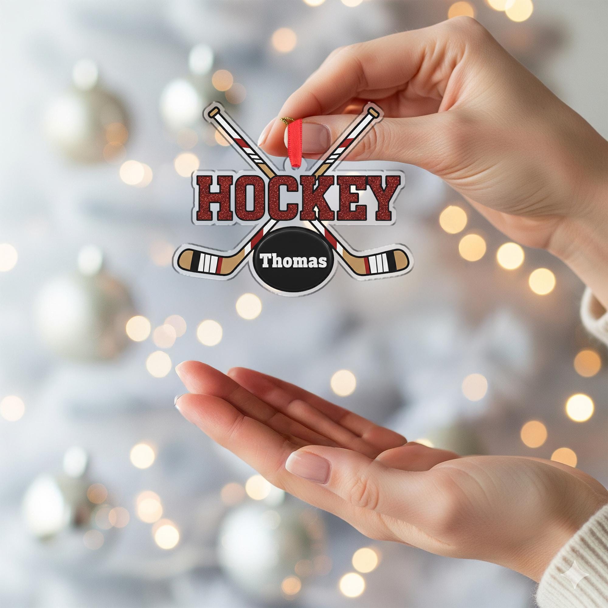 Custom Hockey Puck Ornament – Personalized Christmas Gift for Sports Fans