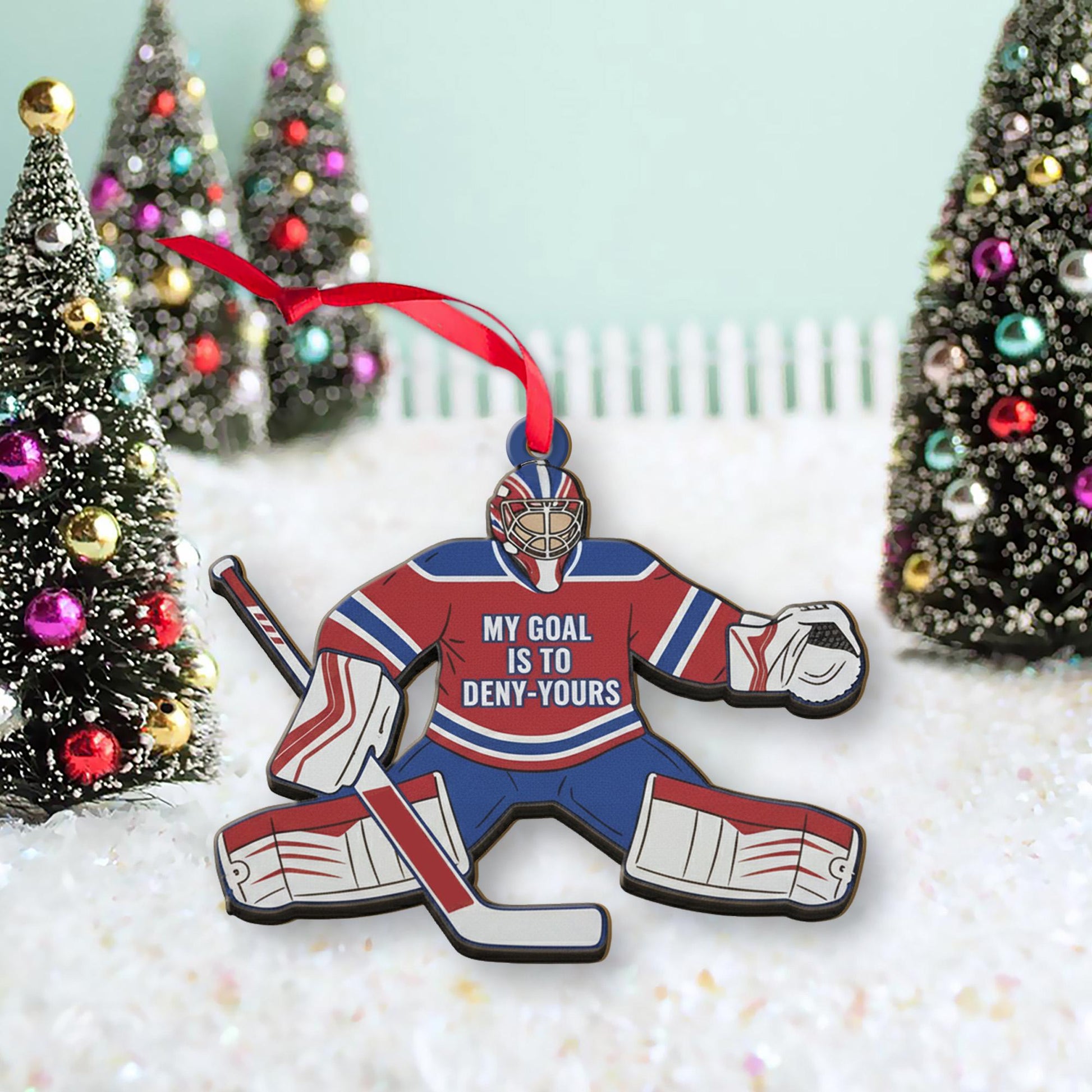 Custom Hockey Goalie Ornament – Personalized Gift for Sports Players