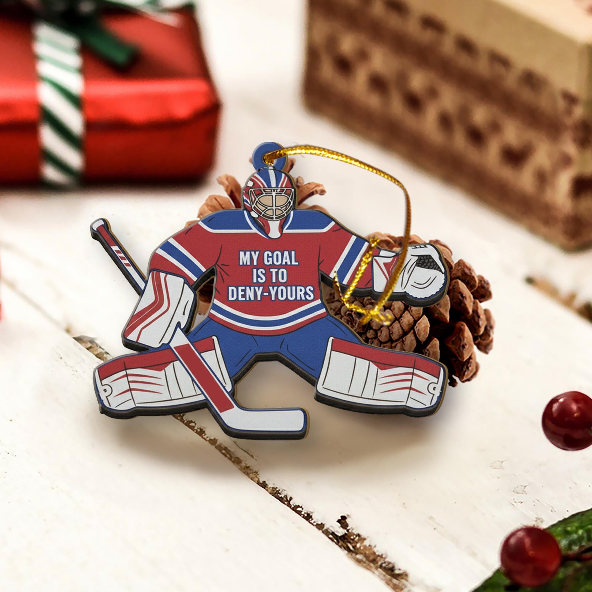Custom Hockey Goalie Ornament – Personalized Gift for Sports Players