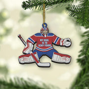 Custom Hockey Goalie Ornament – Personalized Gift for Sports Players