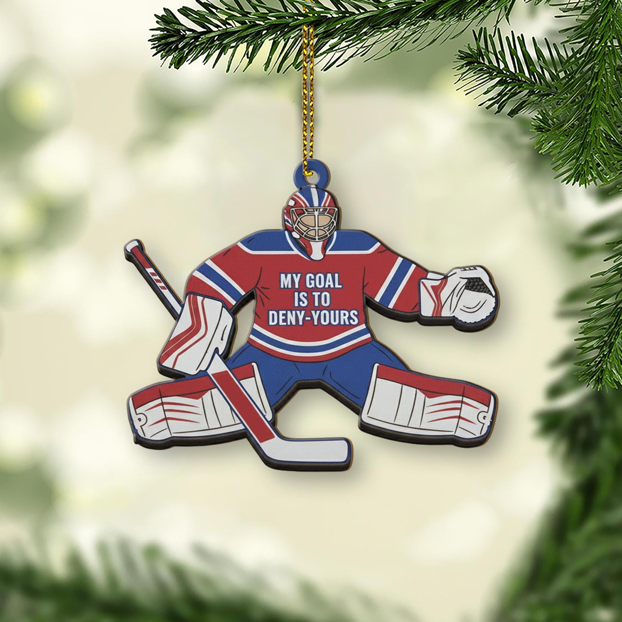Custom Hockey Goalie Ornament – Personalized Gift for Sports Players