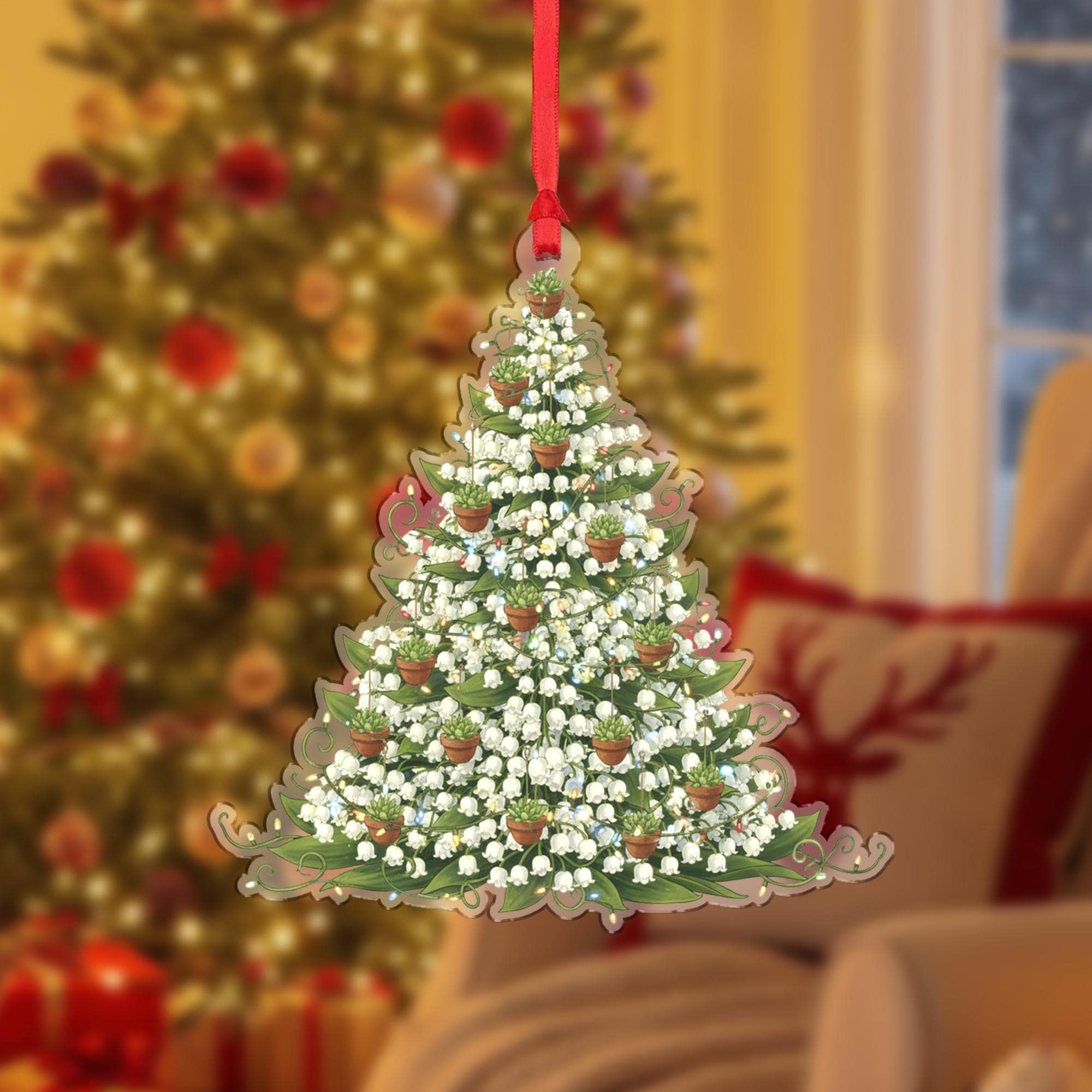 Lily of the Valley Christmas Tree Ornament: Floral Holiday Decoration