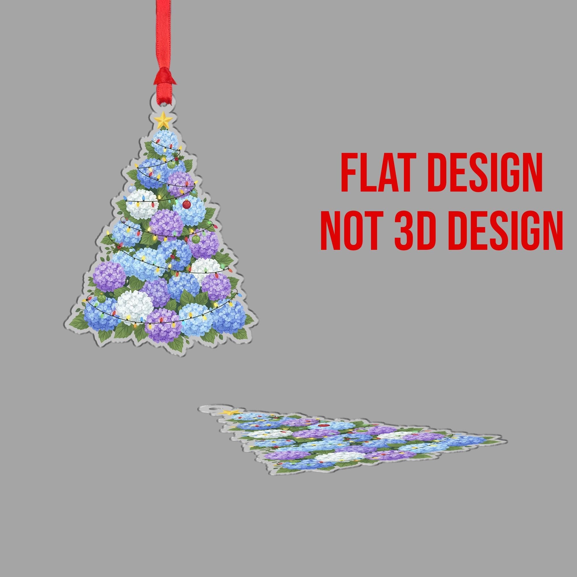 Hydrangea Christmas Tree Ornament – Floral Holiday Gift for Gardeners