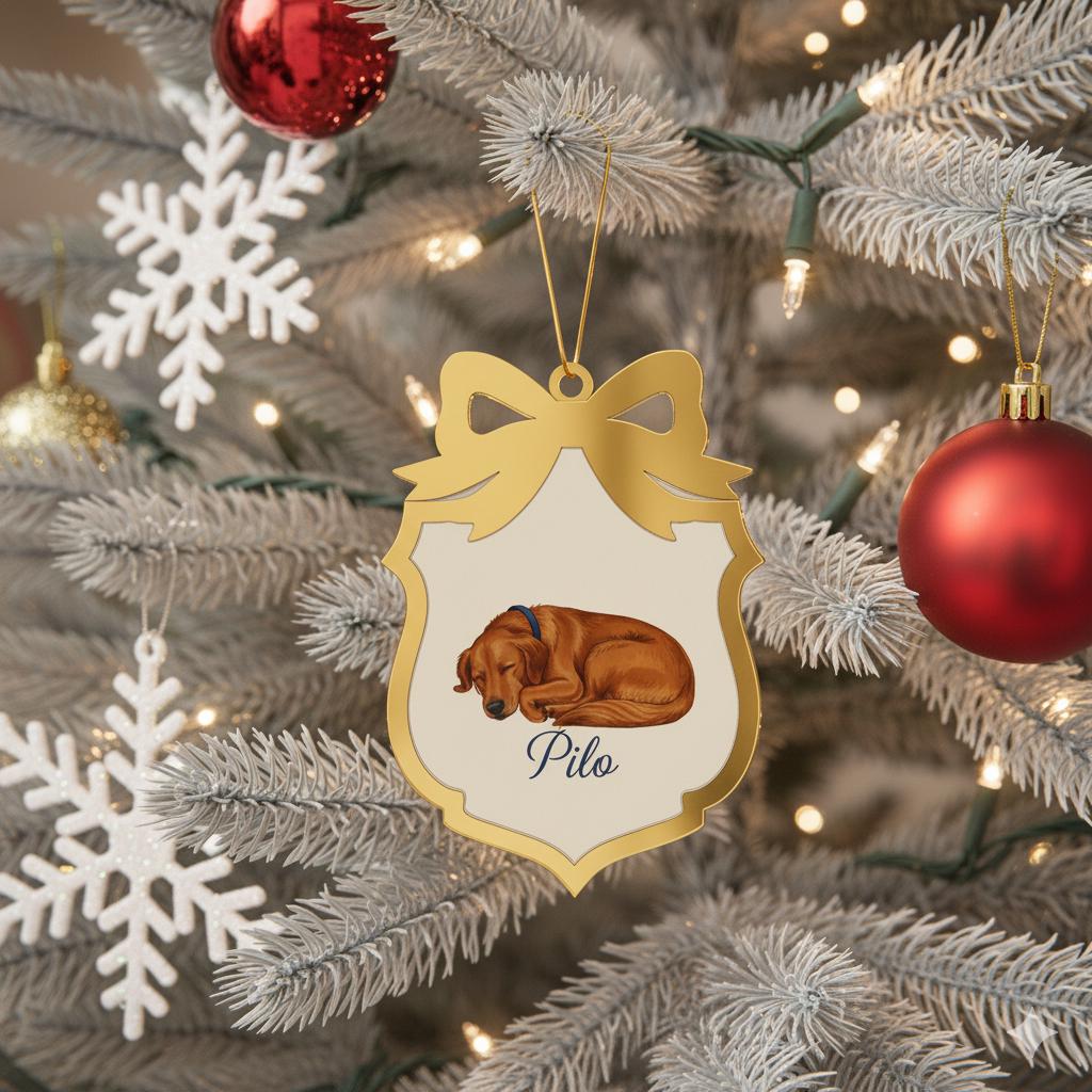 Pet Memorial Ornament – Custom Dog Name Christmas Tree Keepsake