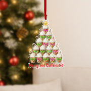 Merry and Caffeinated Ornament – Funny Coffee Christmas Tree Decoration