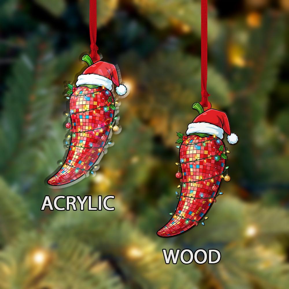 Chili Pepper Christmas Ornament – Funny Spicy Holiday Tree Decoration