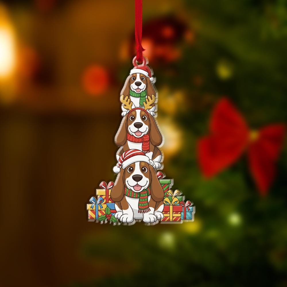 Beagle Dog Christmas Ornament: Holiday Tree Decoration