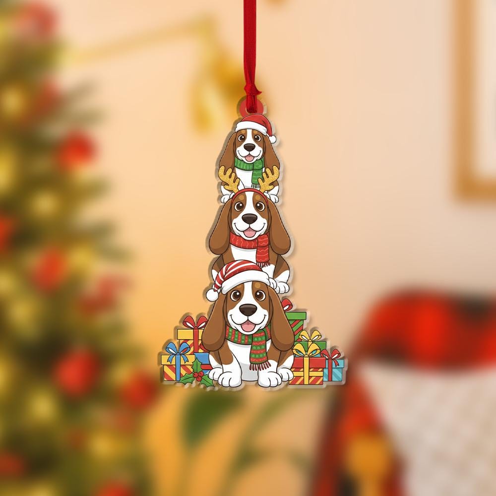 Beagle Dog Christmas Ornament: Holiday Tree Decoration