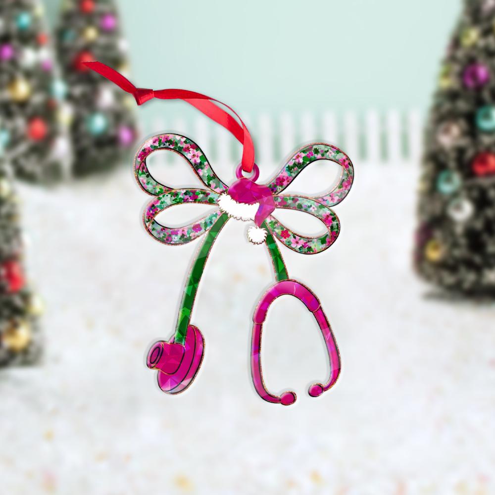 Stethoscope Christmas Ornament – Medical Holiday Tree Decoration for Nurses & Doctors