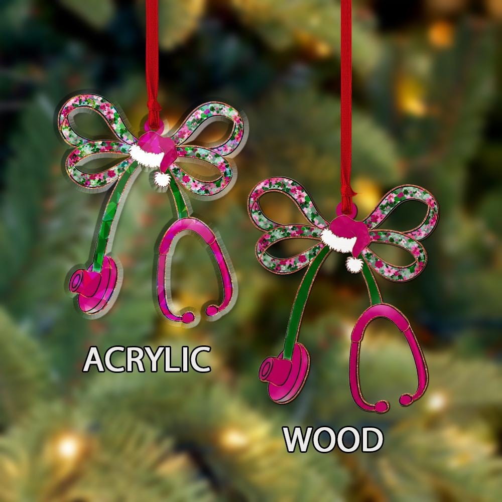 Stethoscope Christmas Ornament – Medical Holiday Tree Decoration for Nurses & Doctors