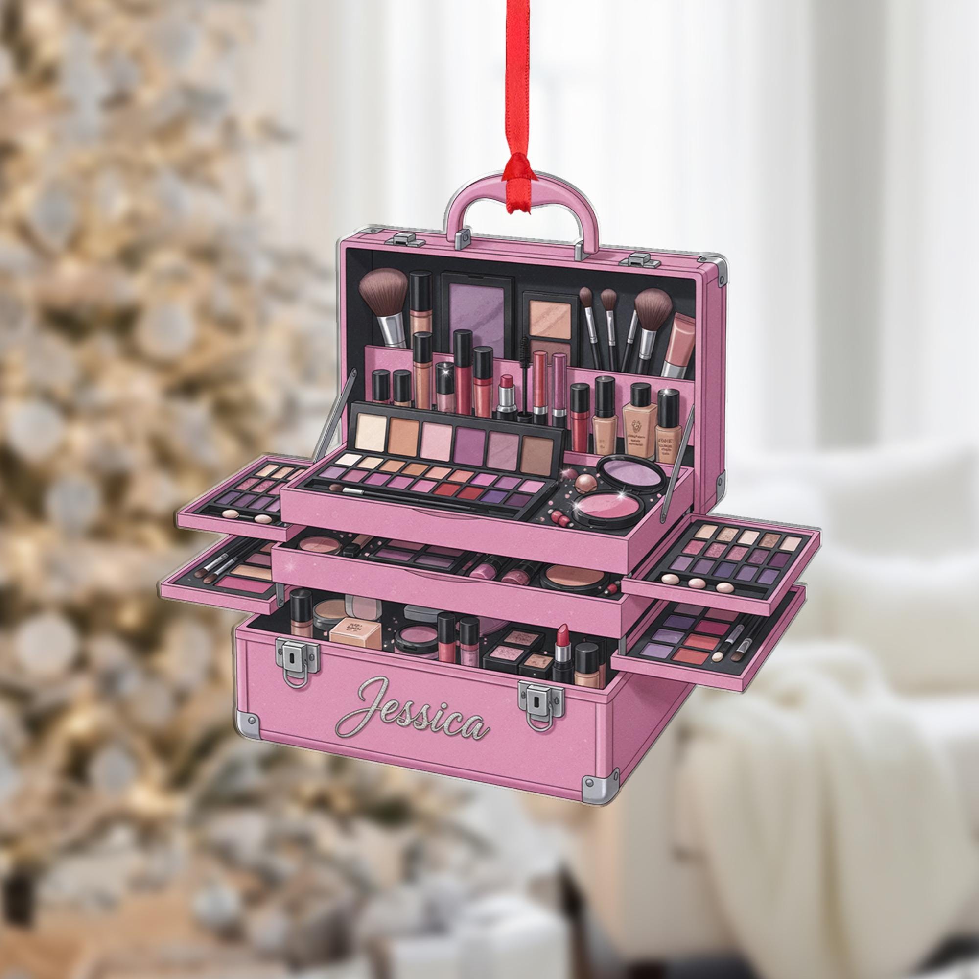 Personalized Makeup Ornament – Cosmetic Case Christmas Decoration