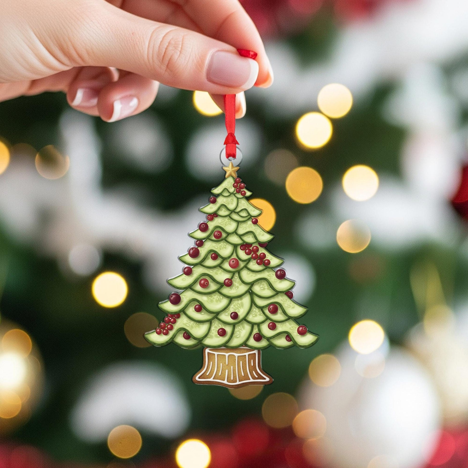 Christmas Tree Ornament – Cucumber Berry Gingerbread Holiday Decoration