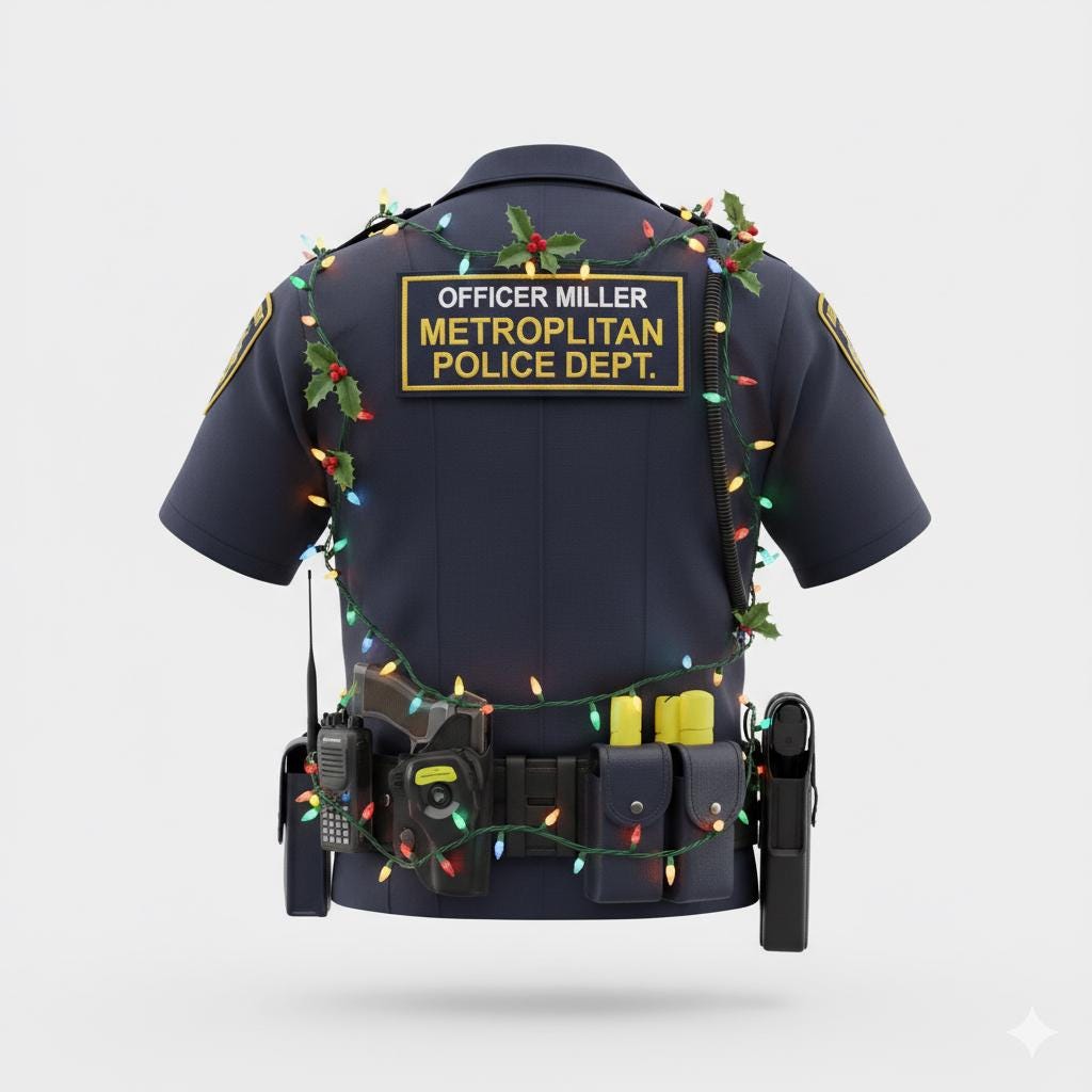 Personalized Police Officer Ornament – Custom Name Uniform Christmas Tree Decoration Gift